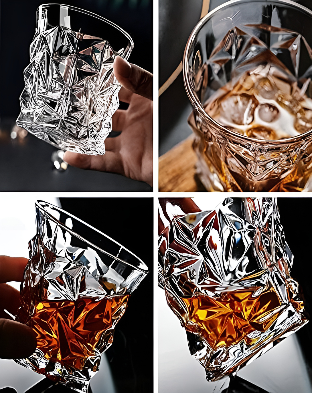 Kin Luxury Crystal Whiskey Glass ANGIE HOMES