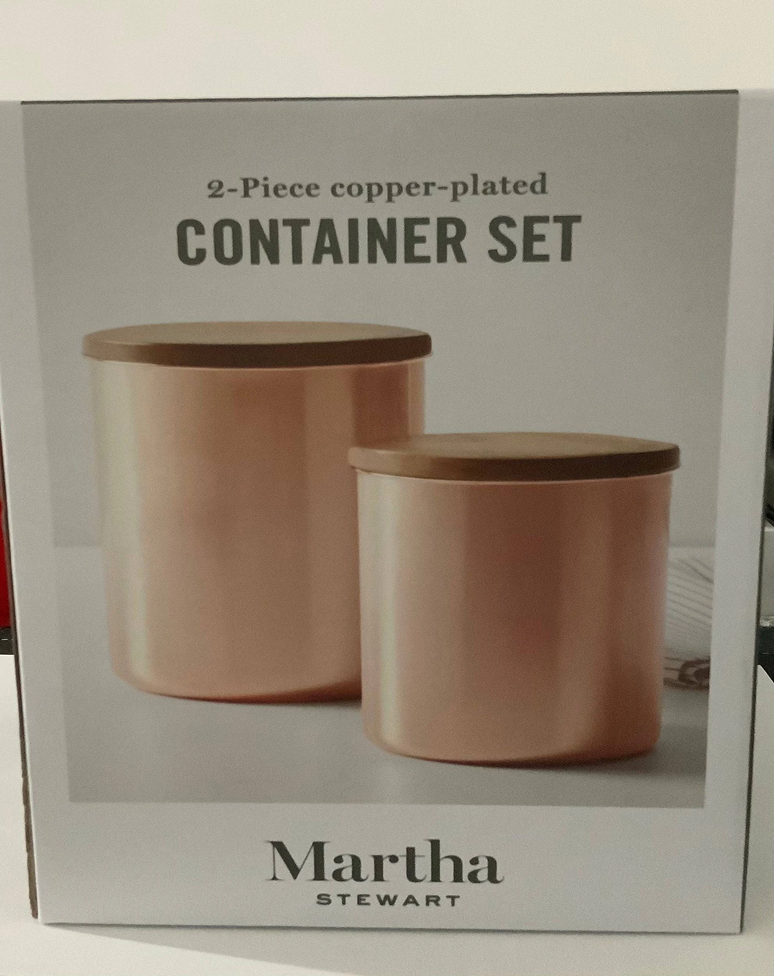 Kitchen Storage Copper Serverware Set of 2