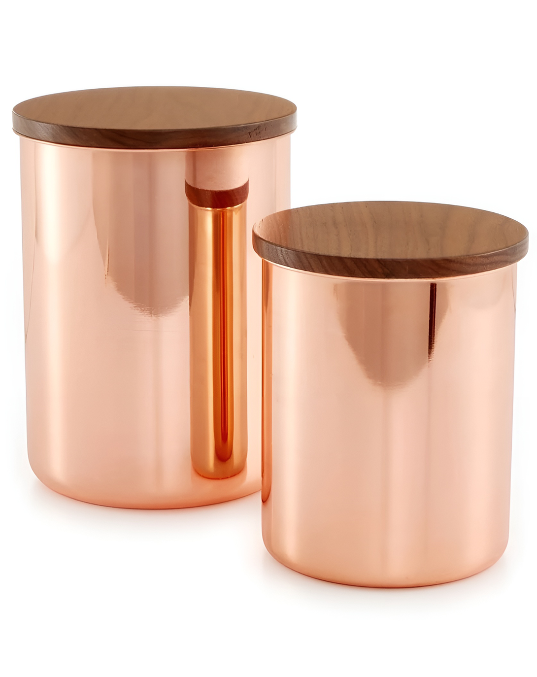 Kitchen Storage Copper Serverware Set of 2