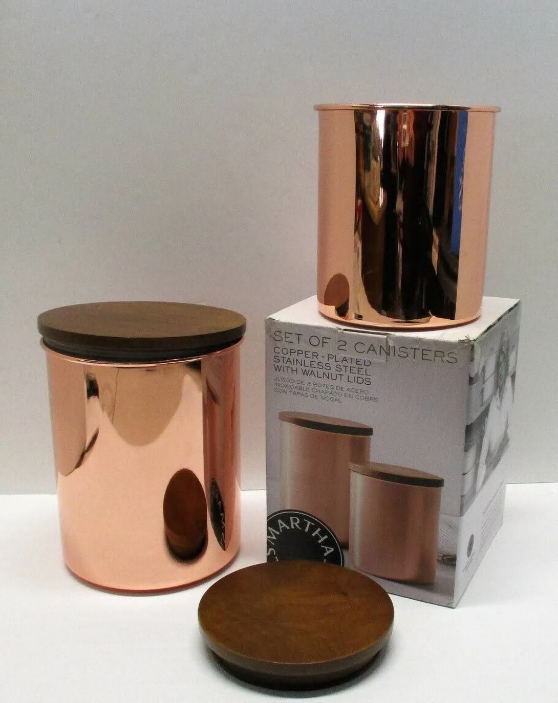 Kitchen Storage Copper Serverware Set of 2 - Angie India Serverware ANGIE HOMES