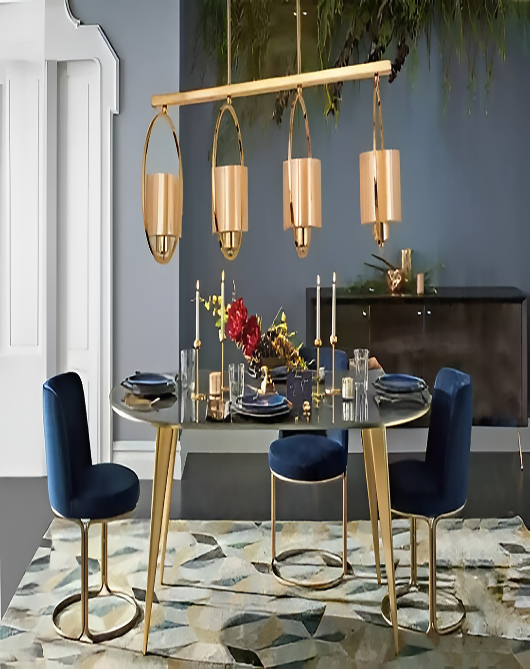 Knox Small Round Dining Table Set of 4 - Angie India Furniture ANGIE HOMES