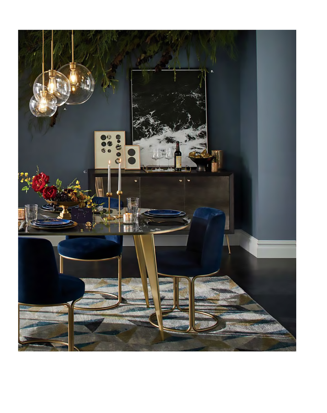 Knox Small Round Dining Table Set of 4 - Angie India Furniture ANGIE HOMES