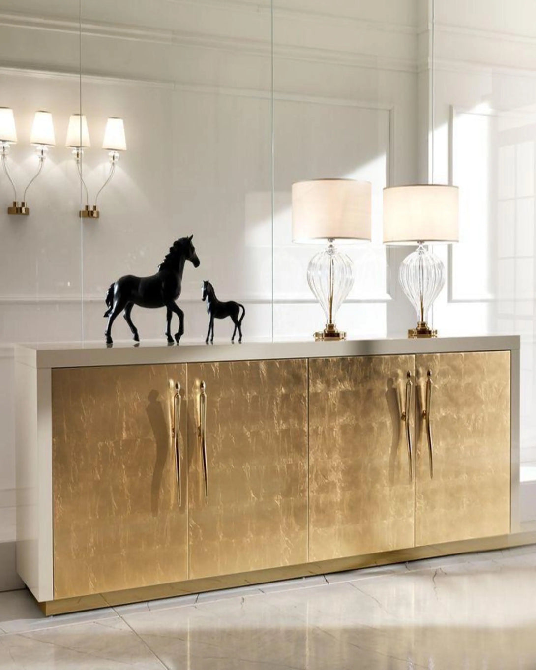 Kyle Modern Gold Leaf Sideboard