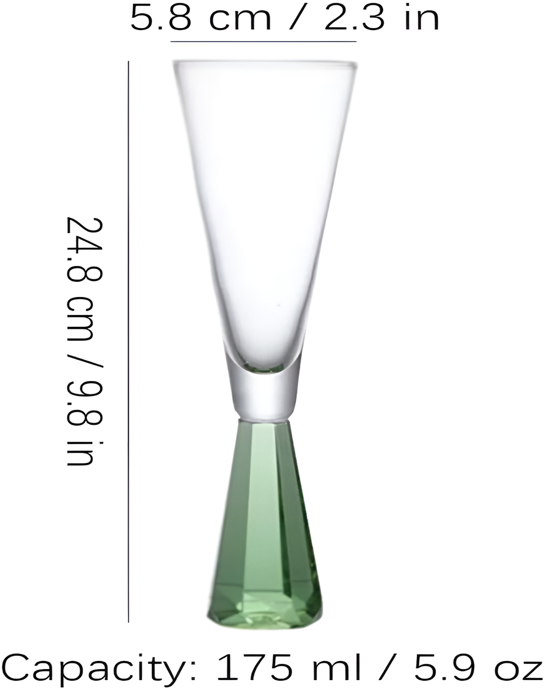 LORGENETTE STUNNING CHAMPAGNE EMRELED GLASS SET