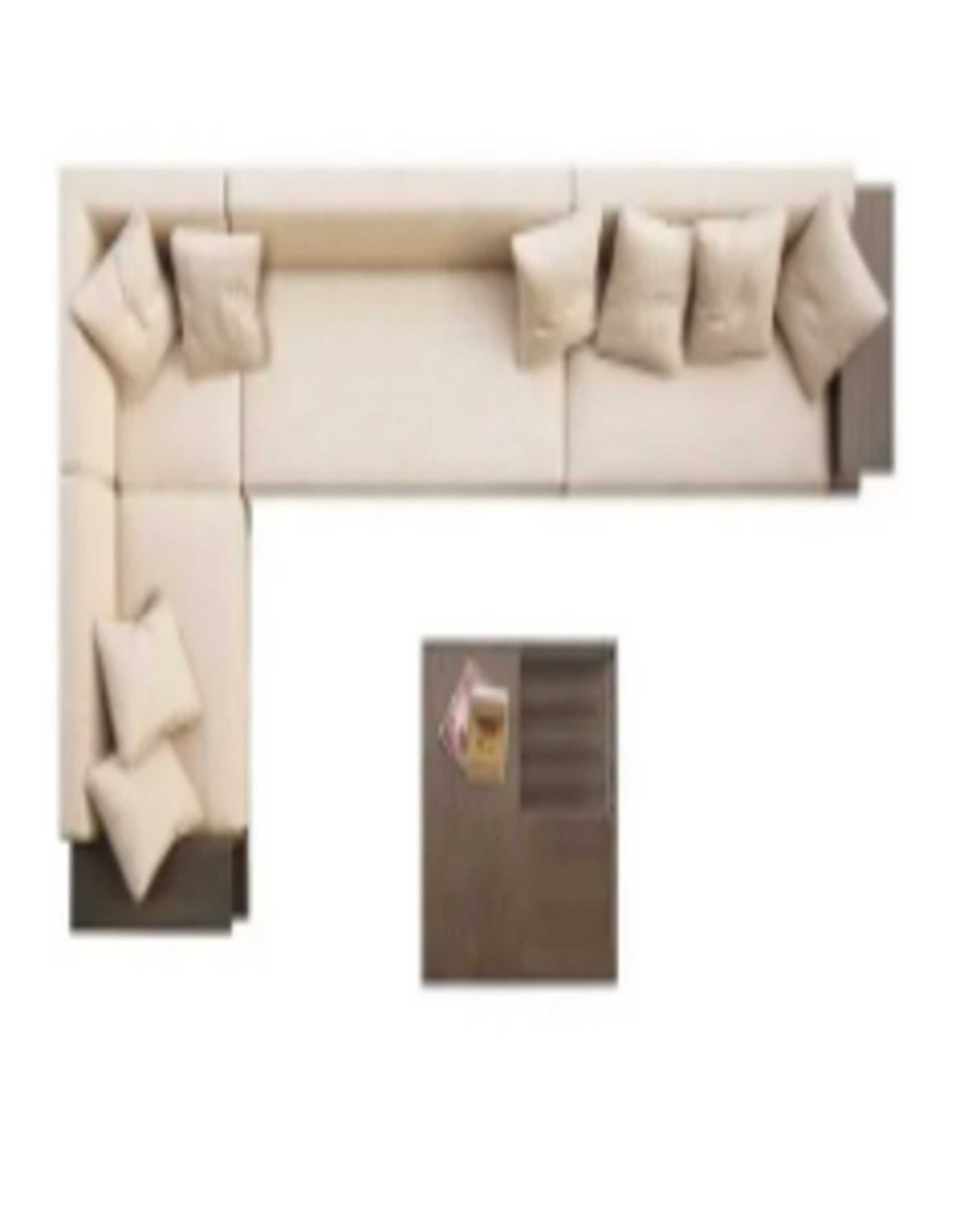 Laynne Cream L shape Modern sofa