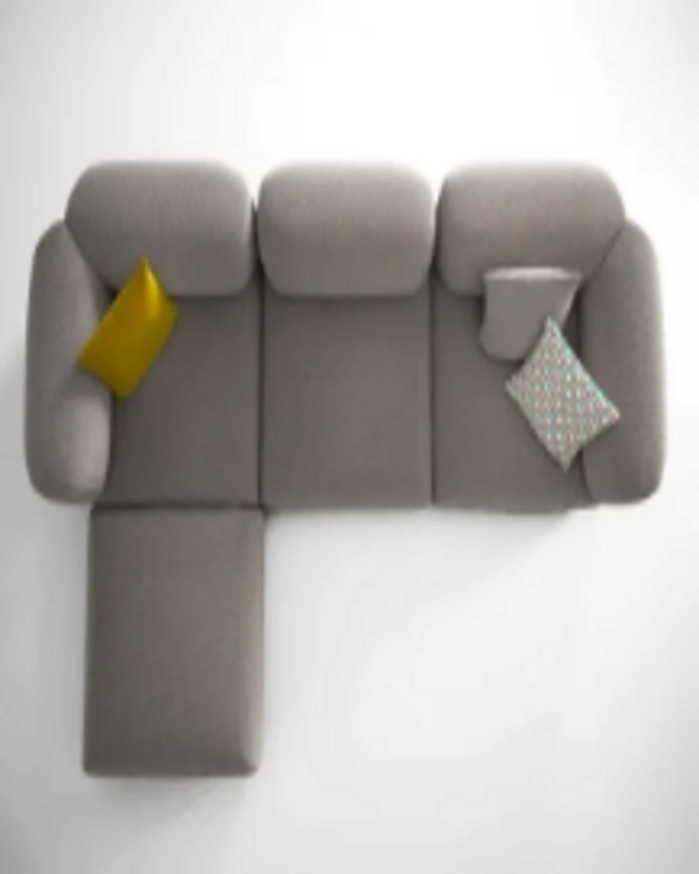 Laynne Grey L shape Modern sofa