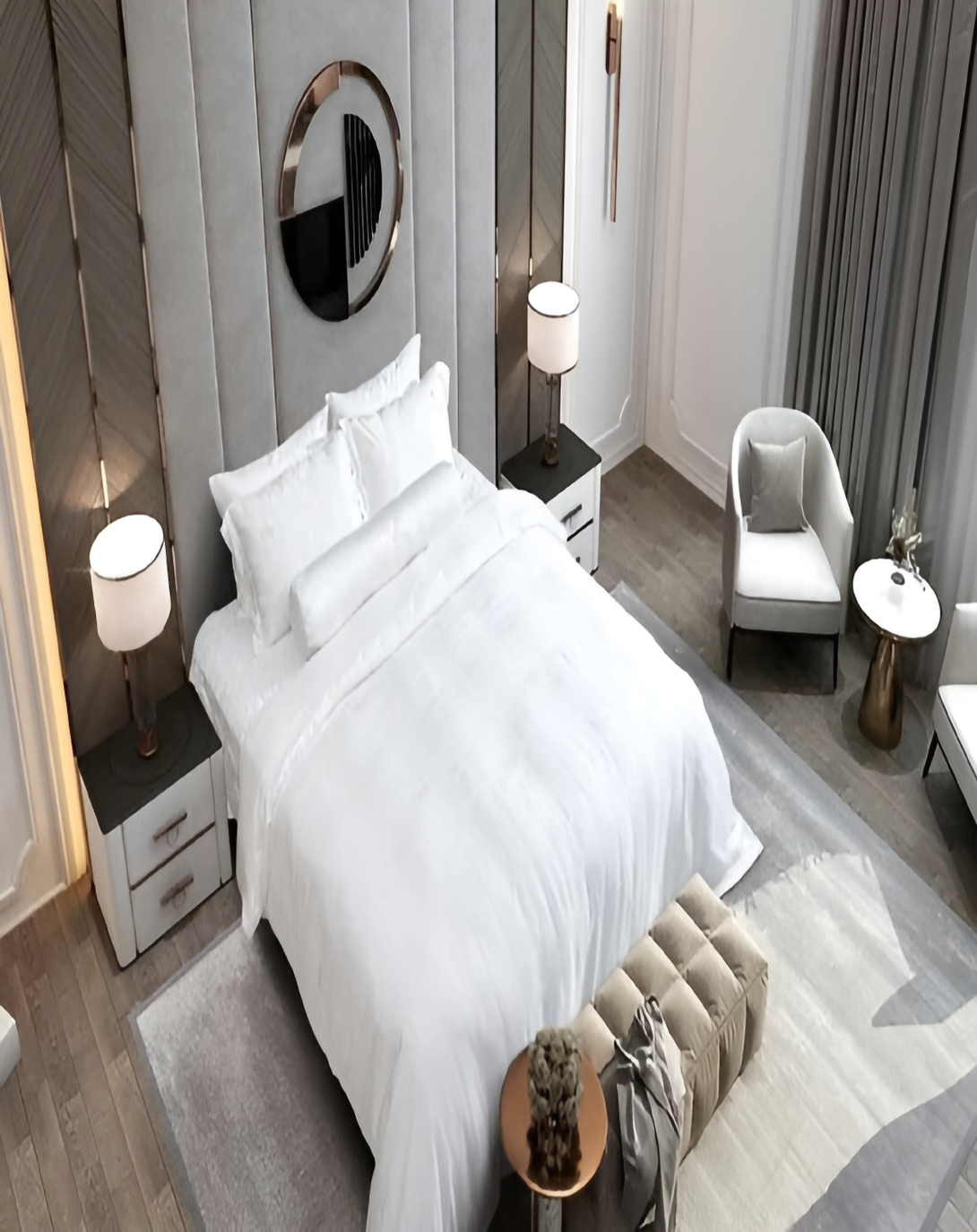 Levish Modern High Back Bed With Stylish Head Board ANGIE HOMES