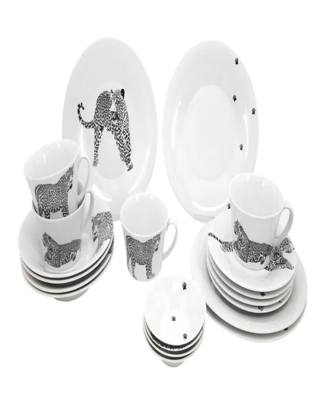 Libe Black and White Dinner and Tea Set