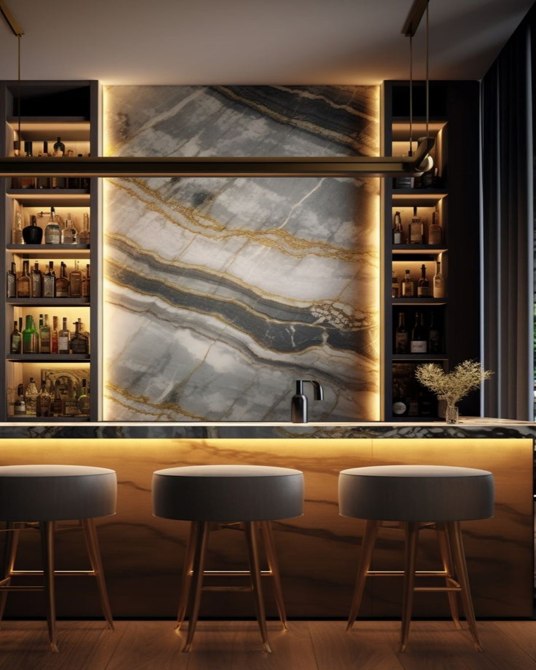Lizzy Luxury Onyx Marble Bar – ANGIE HOMES