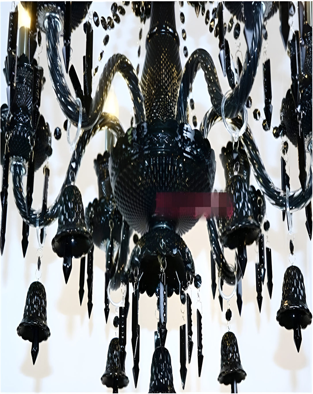 Luis Black Classic Crystal Glass Chandelier Light