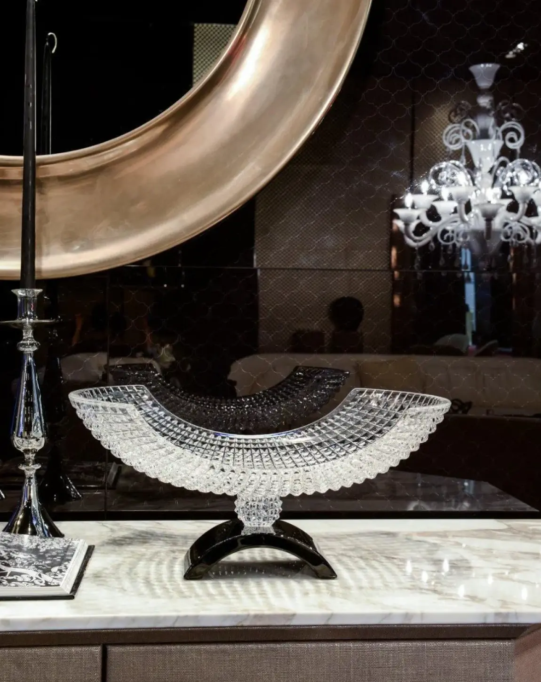 Luxe Black and White Crystal Vases - Angie Homes ANGIE HOMES