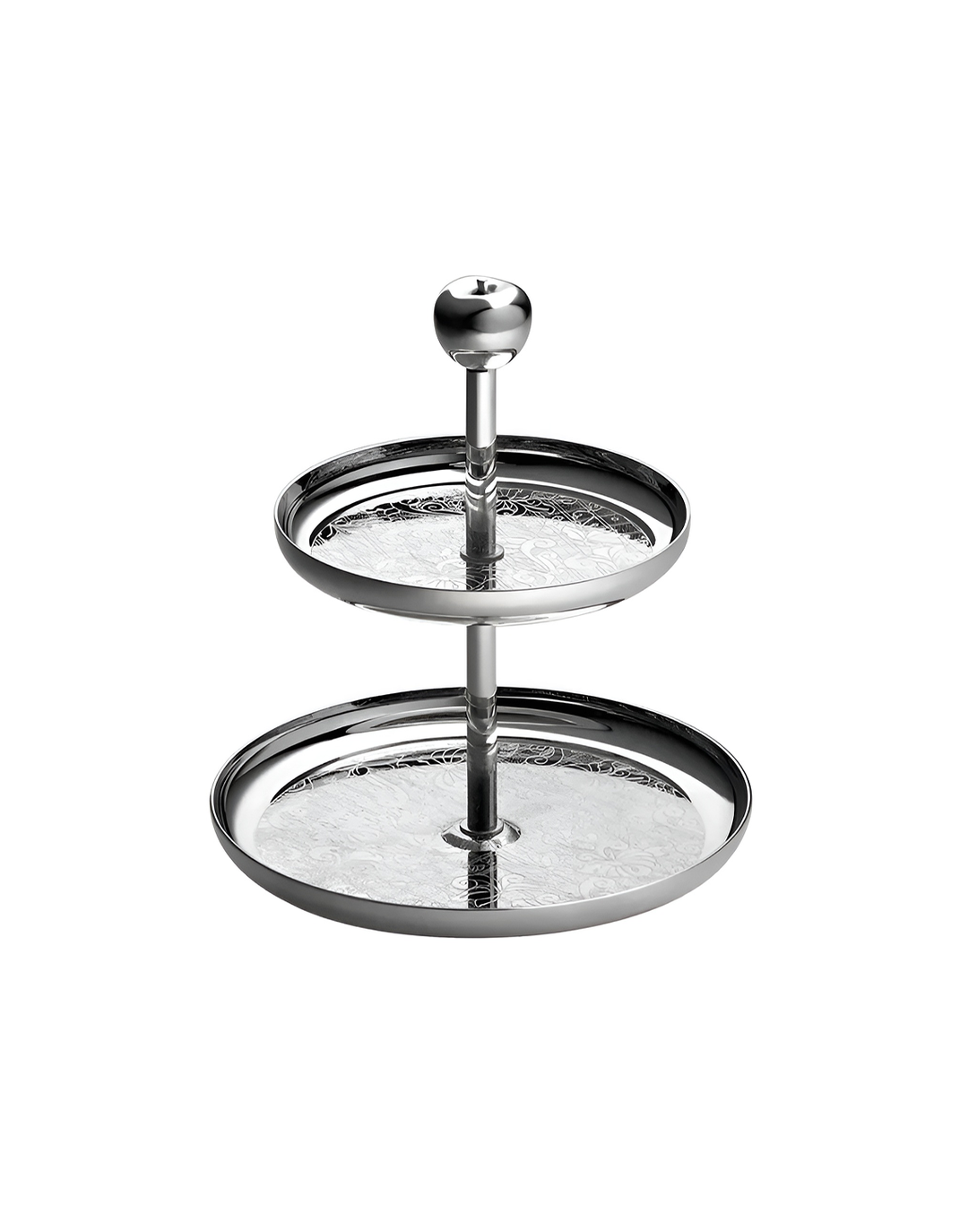 Luxe Fusion Silver Luxury Plated Cake Tray