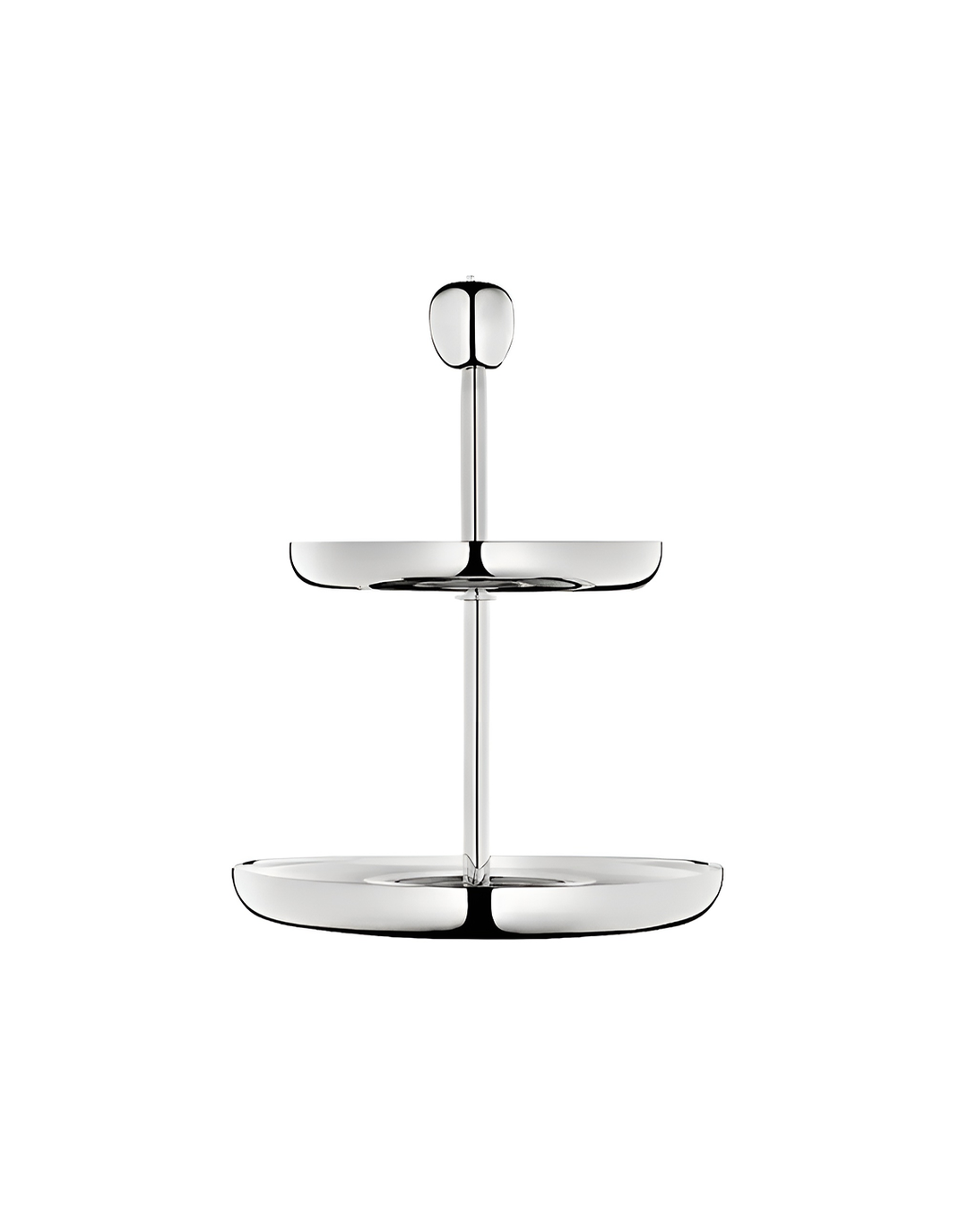 Luxe Fusion Silver Luxury Plated Cake Tray