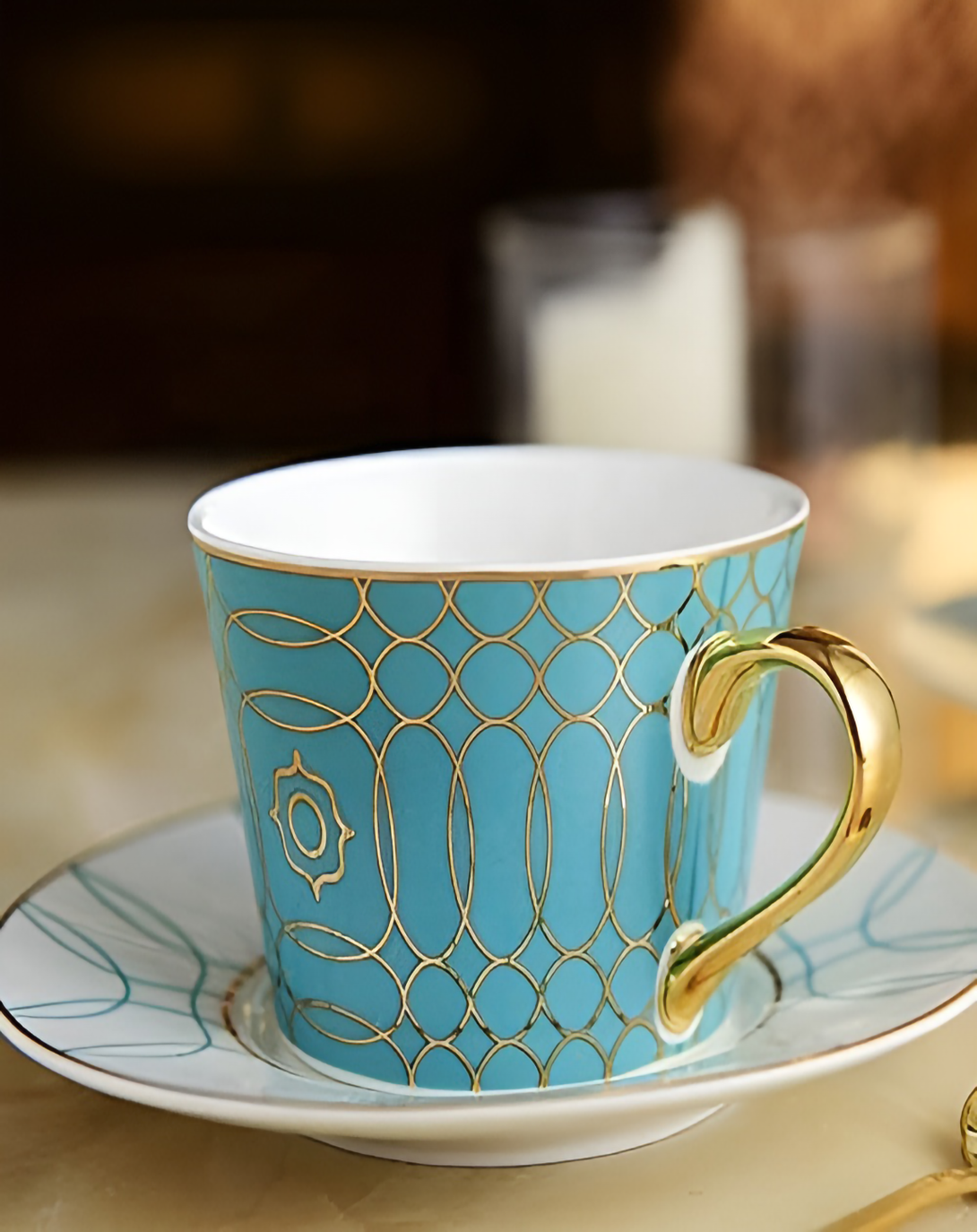 MALACITE BLUE TEA SET ANGIE HOMES