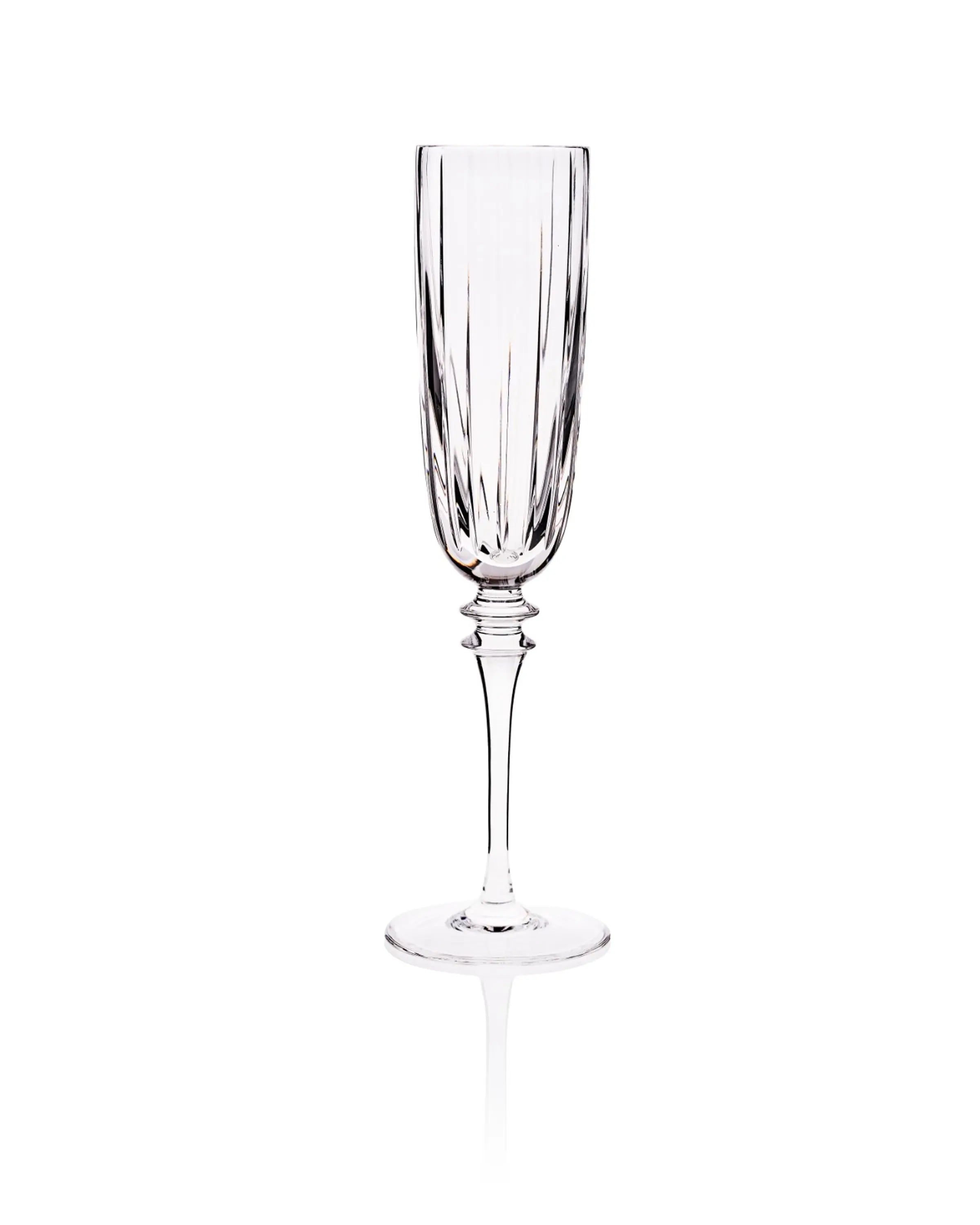 Exquisite Handmade Crystal Champagne Glass"