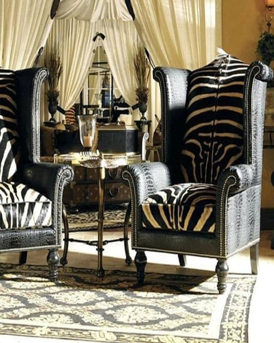 MERANDA GREY & BLACK CHAIR ANGIE HOMES