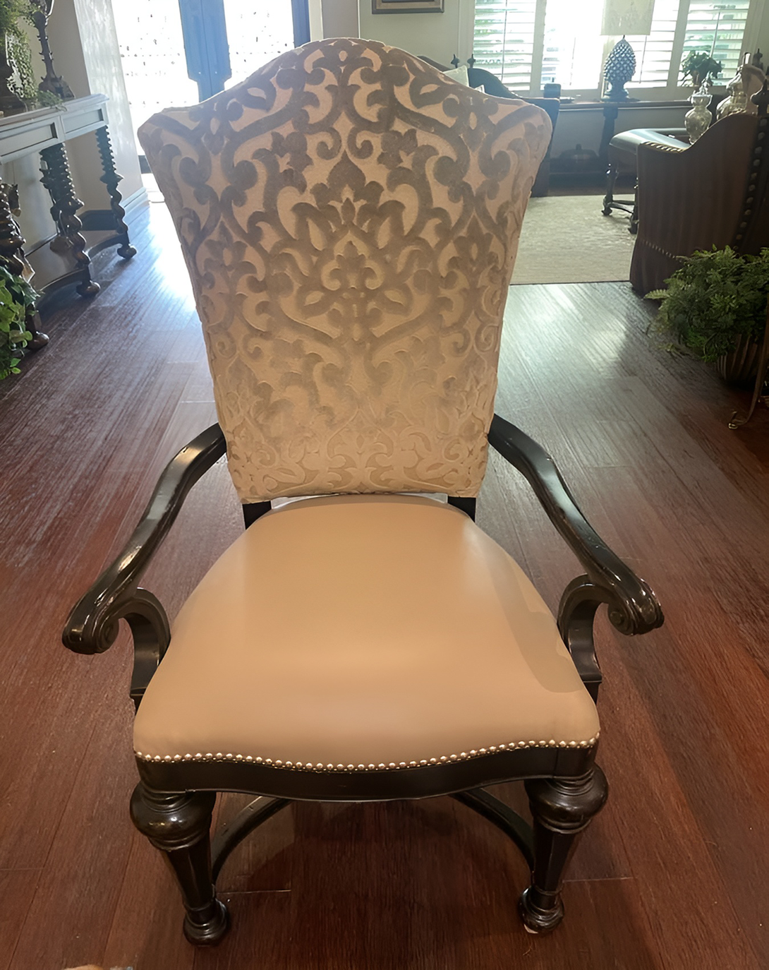 MISTA LIGHT BLUE DAMASK FABRIC ANGIE HOMES