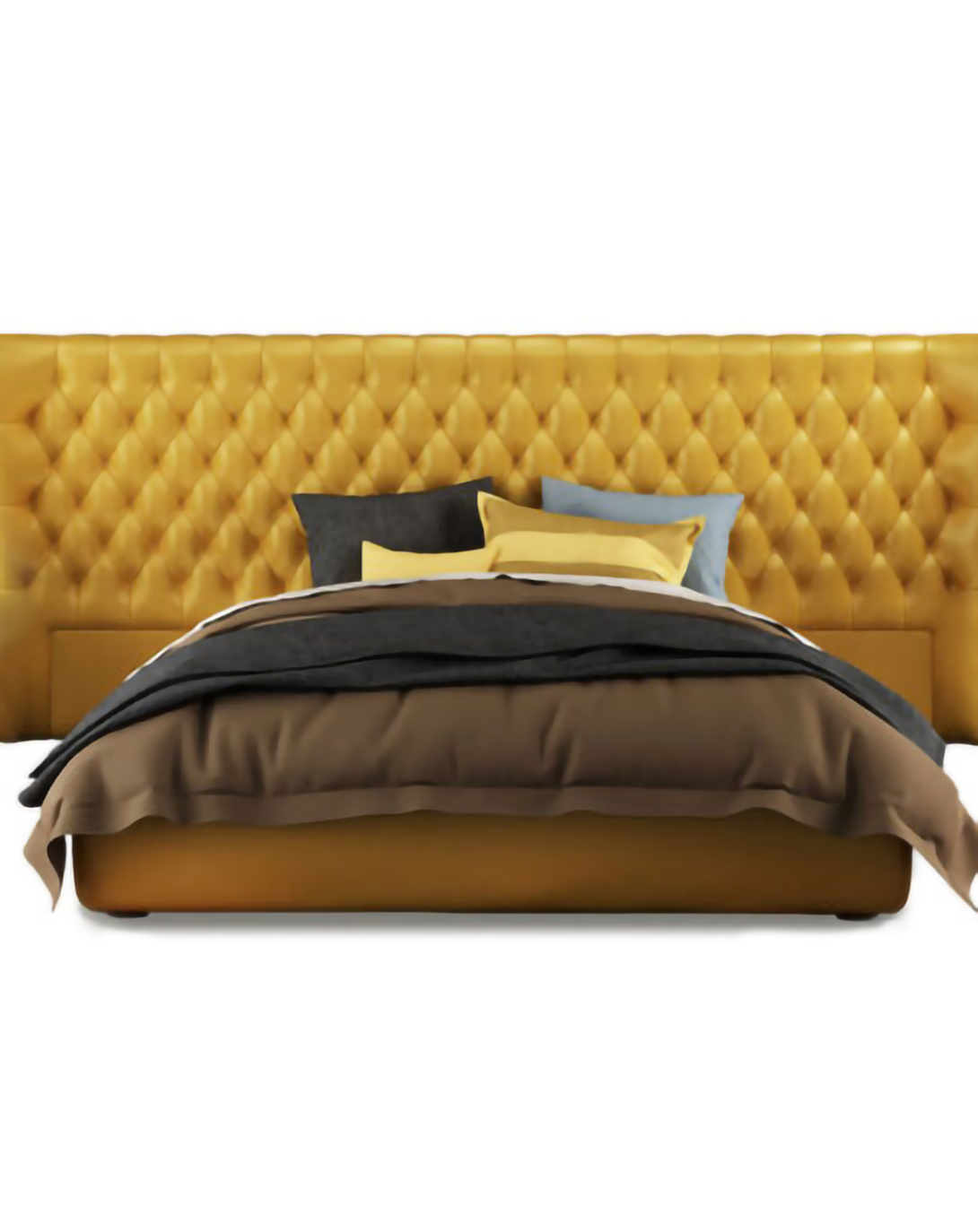 Mable Luxury Upholstered Bed with Head Board ANGIE HOMES