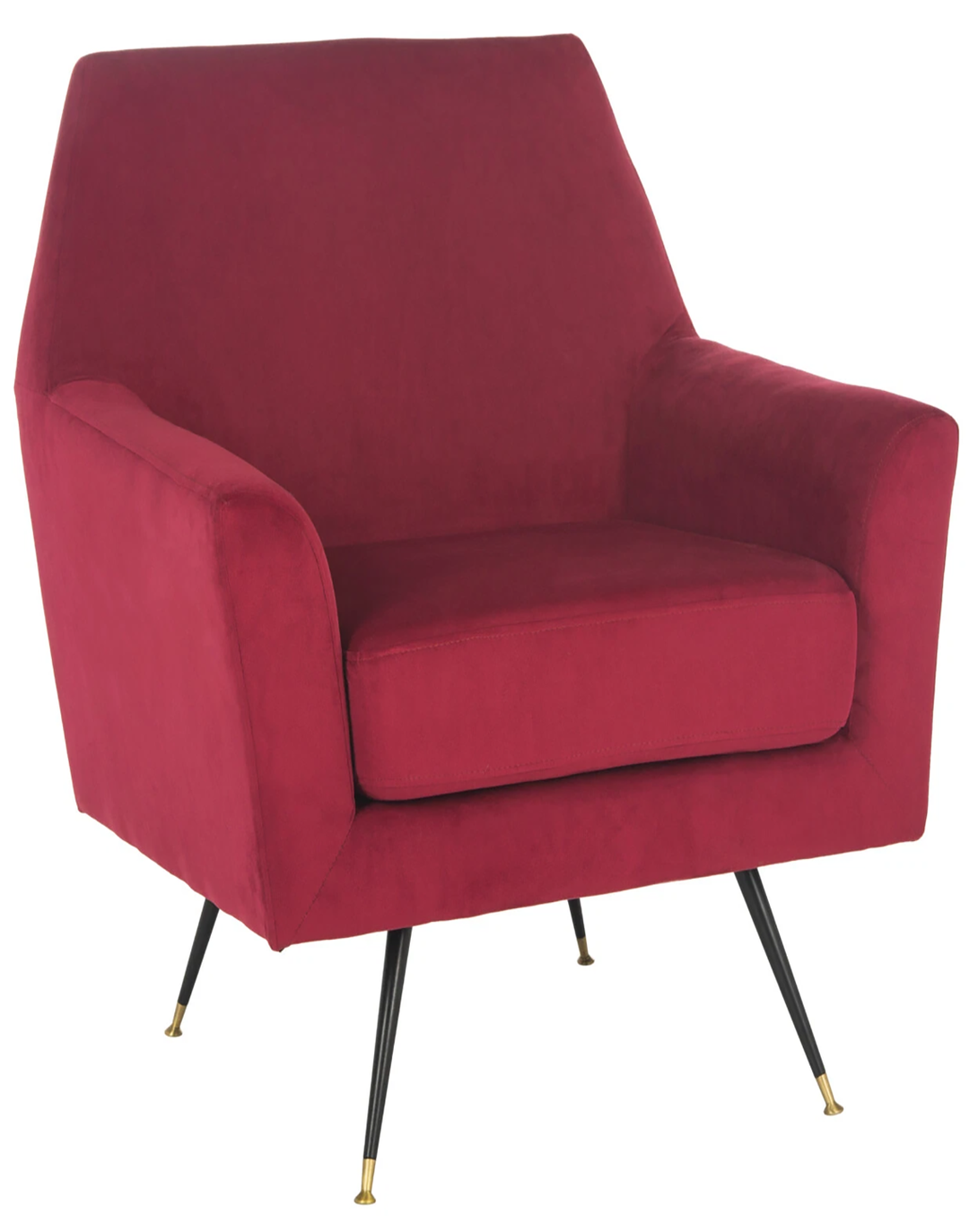 Mahin Maroon Sofa Chair | Wooden sofa chair ANGIE HOMES