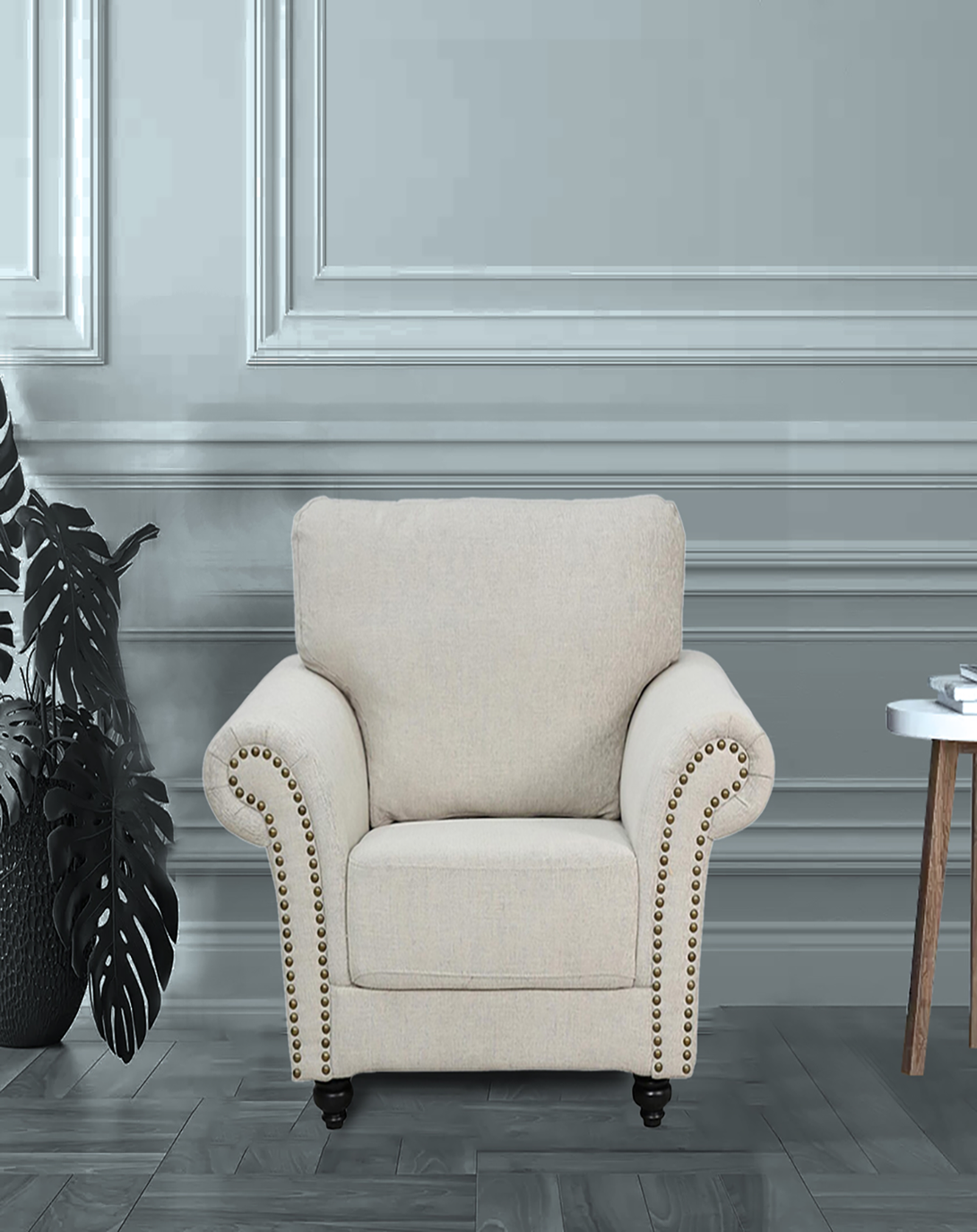 Mahtab Cream Sofa Chair  Sofa chairs for living room