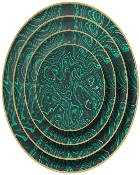 Maldives Green and White Plate Set ANGIE HOMES