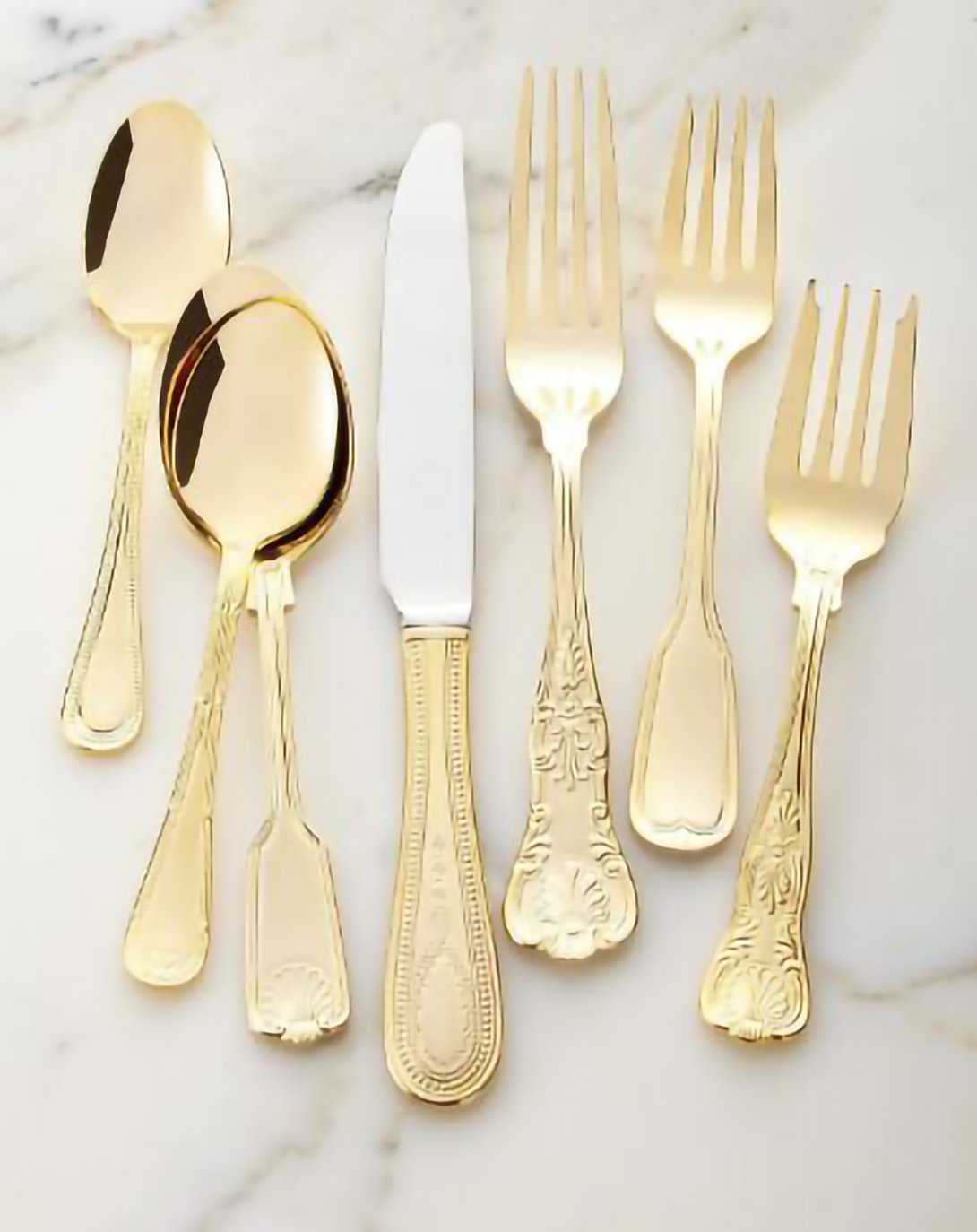 Mango Gold Finish Cutlery Set
