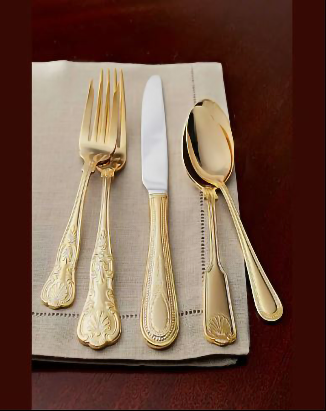 Mango Gold Finish Cutlery Set
