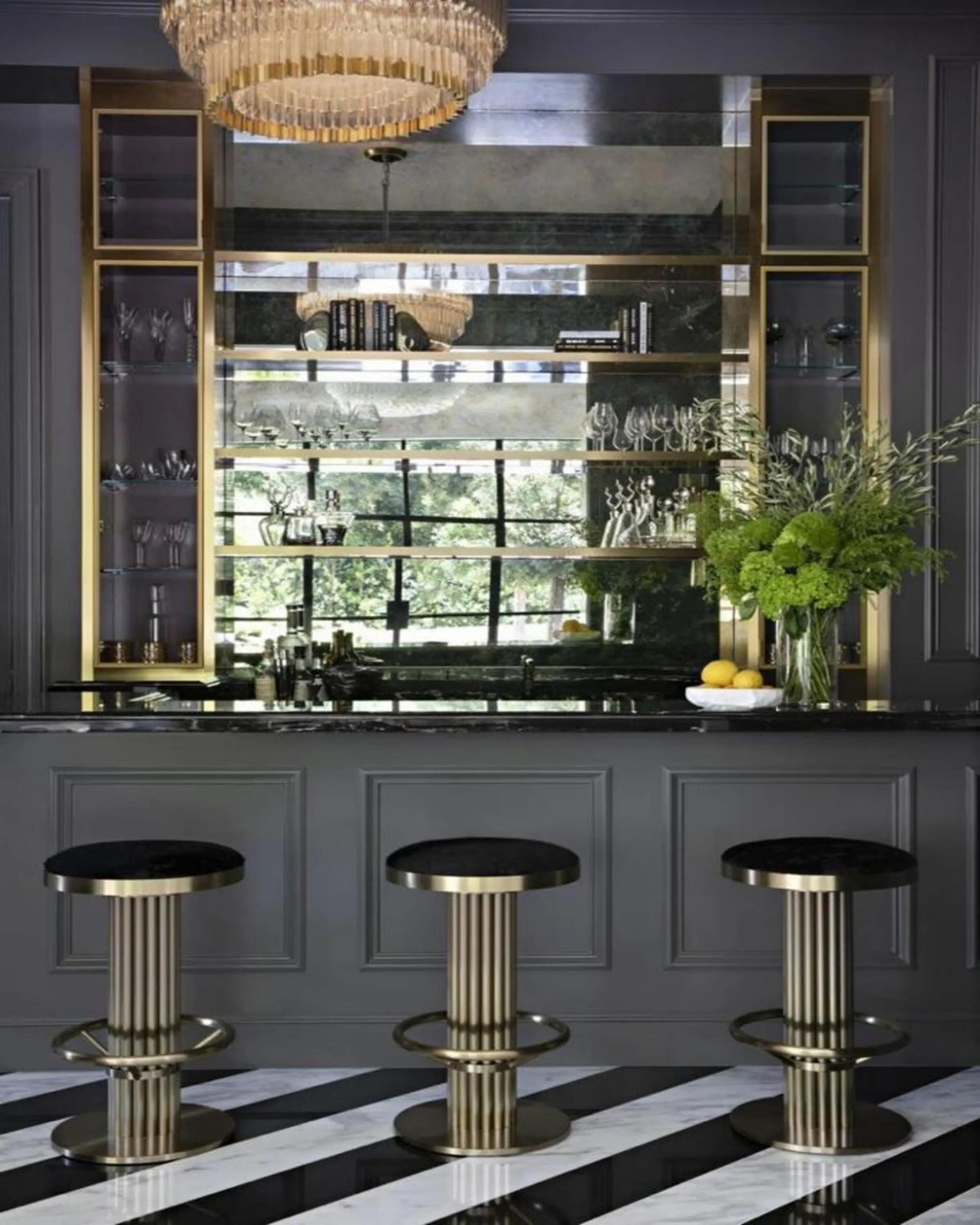 Matte Luxury Modern Bar for Family Room