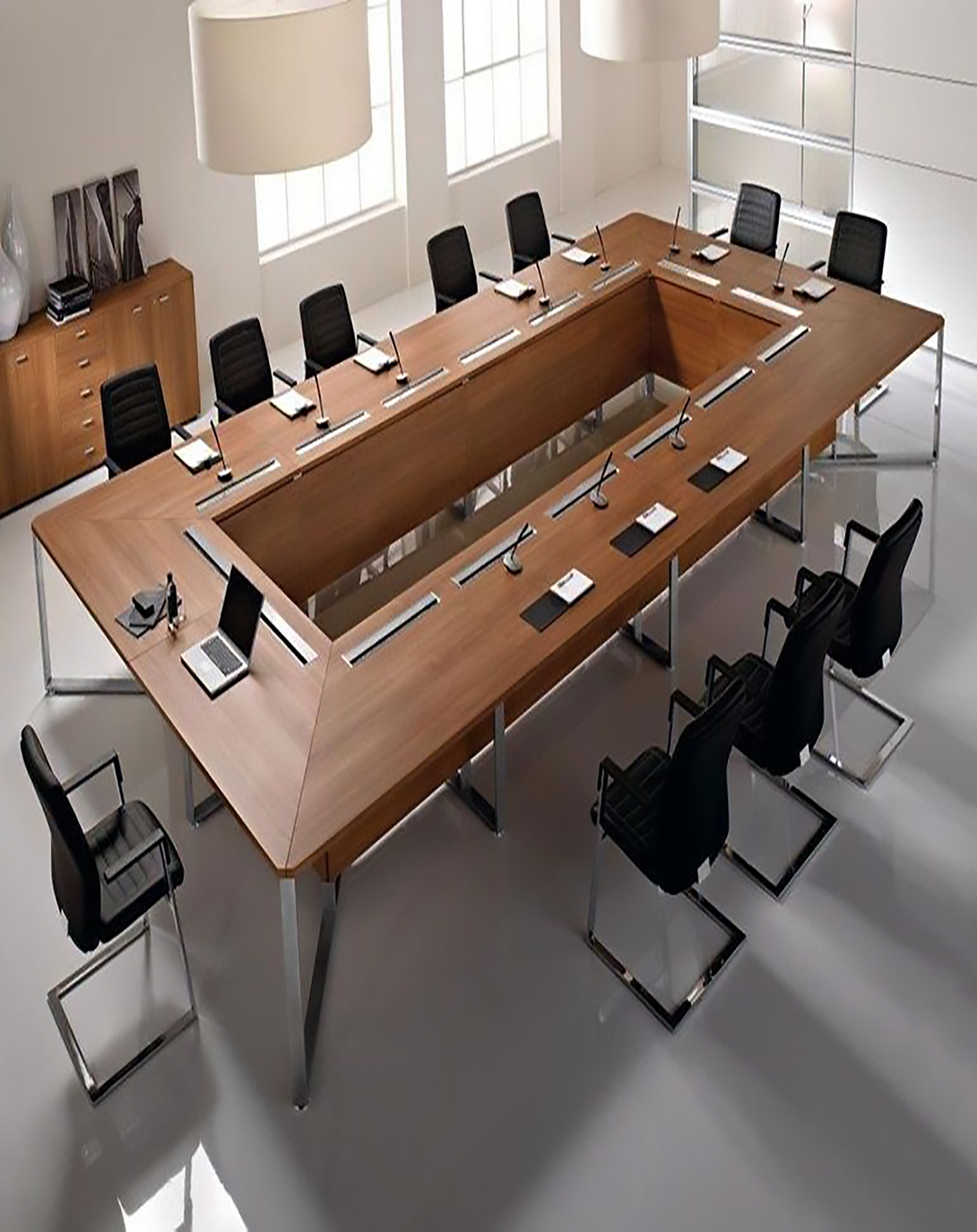 May Brown Conference Table  Configurable Conference Room Tables