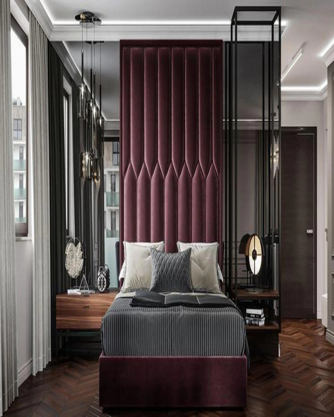 Mercy Purple Bed With Headboard ANGIE HOMES