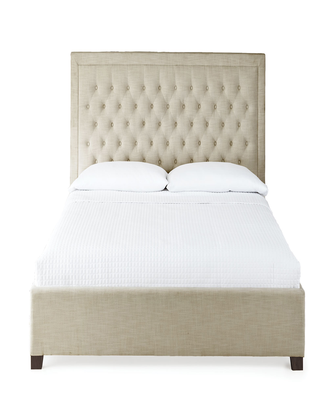 Mercy Beige king/queen size farmhouse bed With Head Board ANGIE HOMES