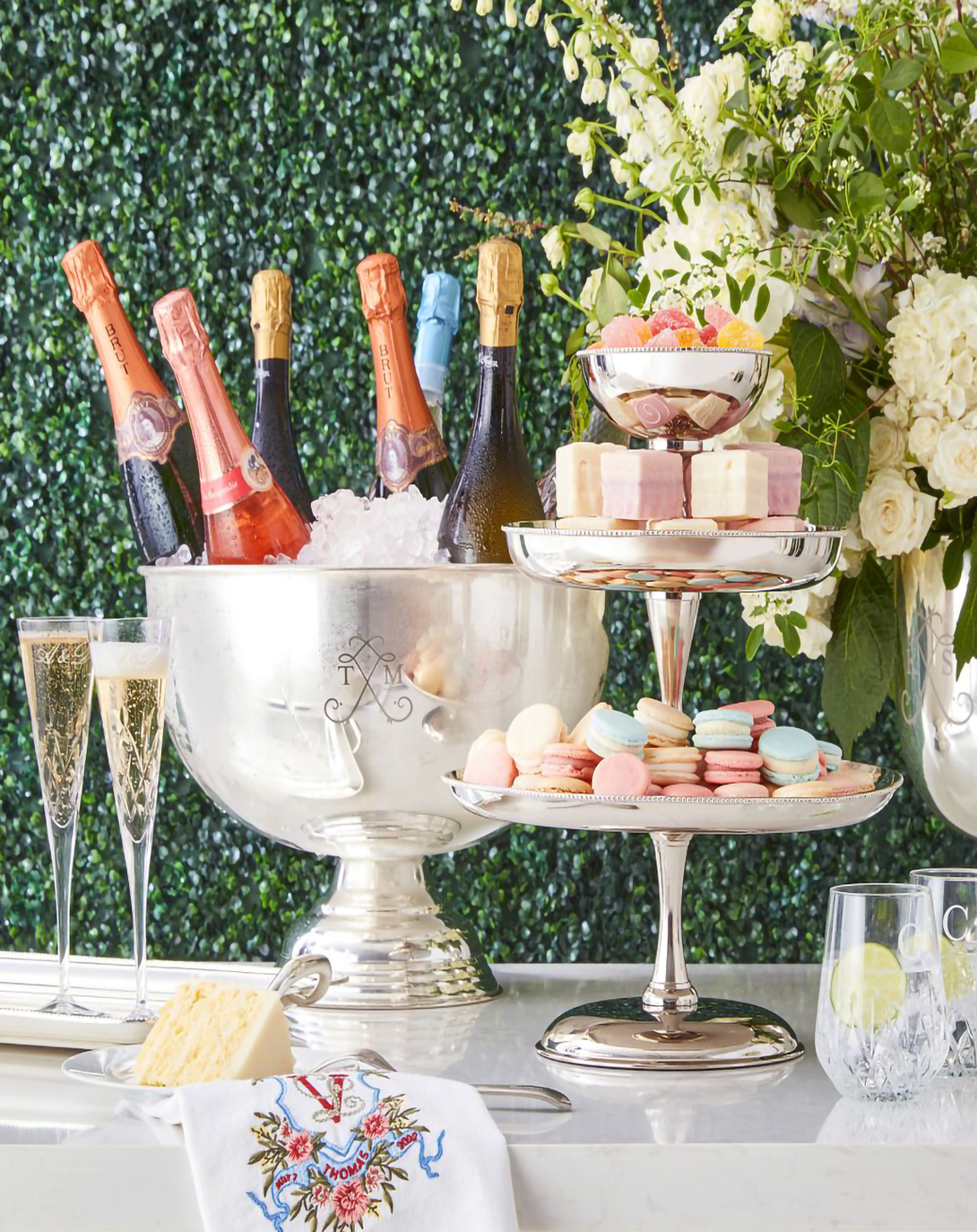 Mie Wine and Champagne Collar in Silver