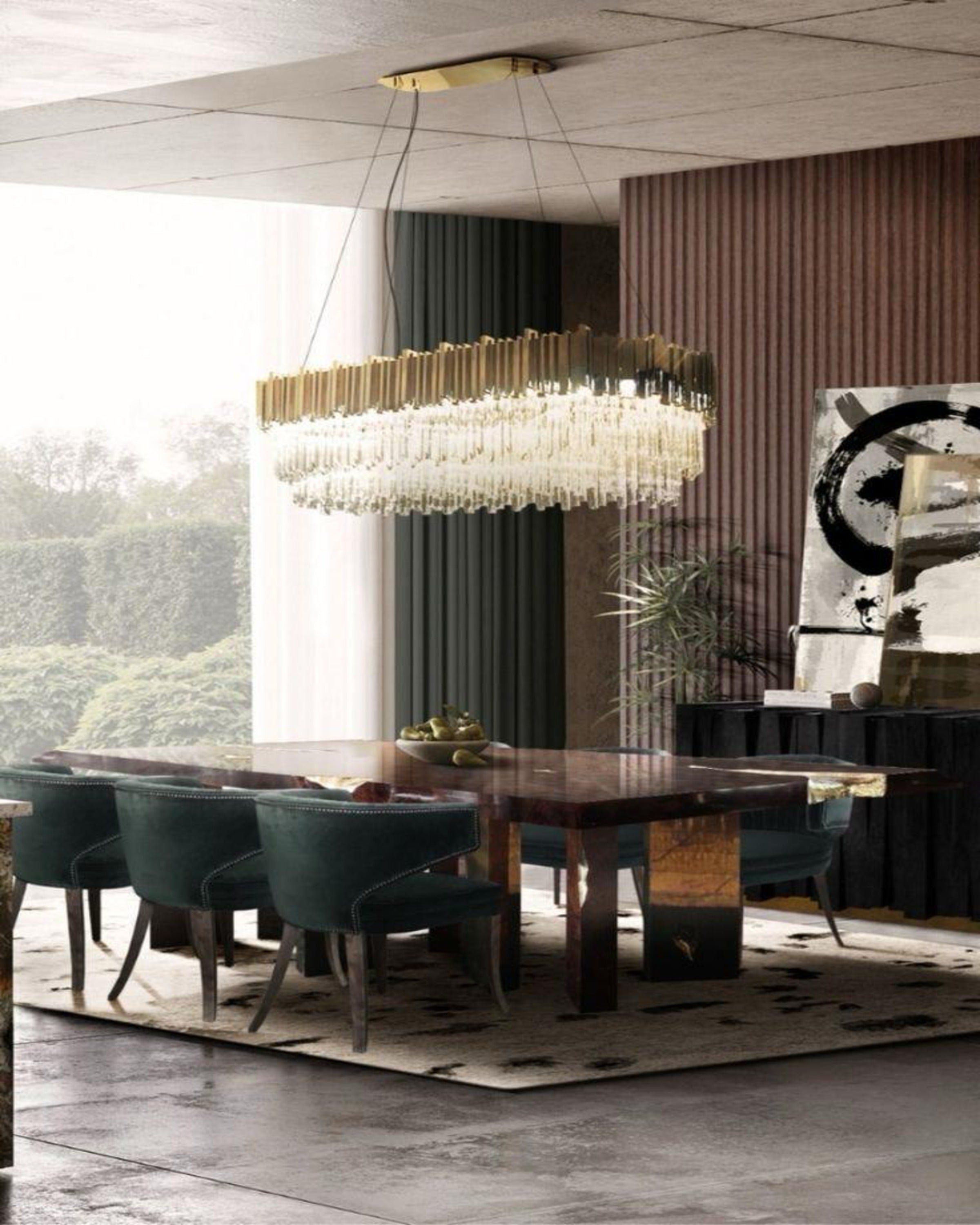 Modern Accented Luxury Dining Table