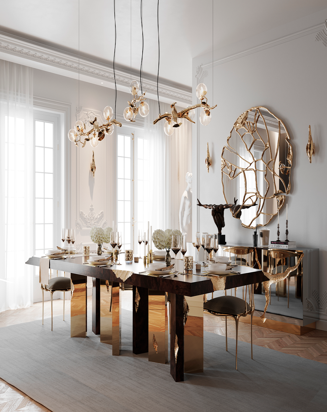 Modern Accented Luxury Dining Table ANGIE HOMES