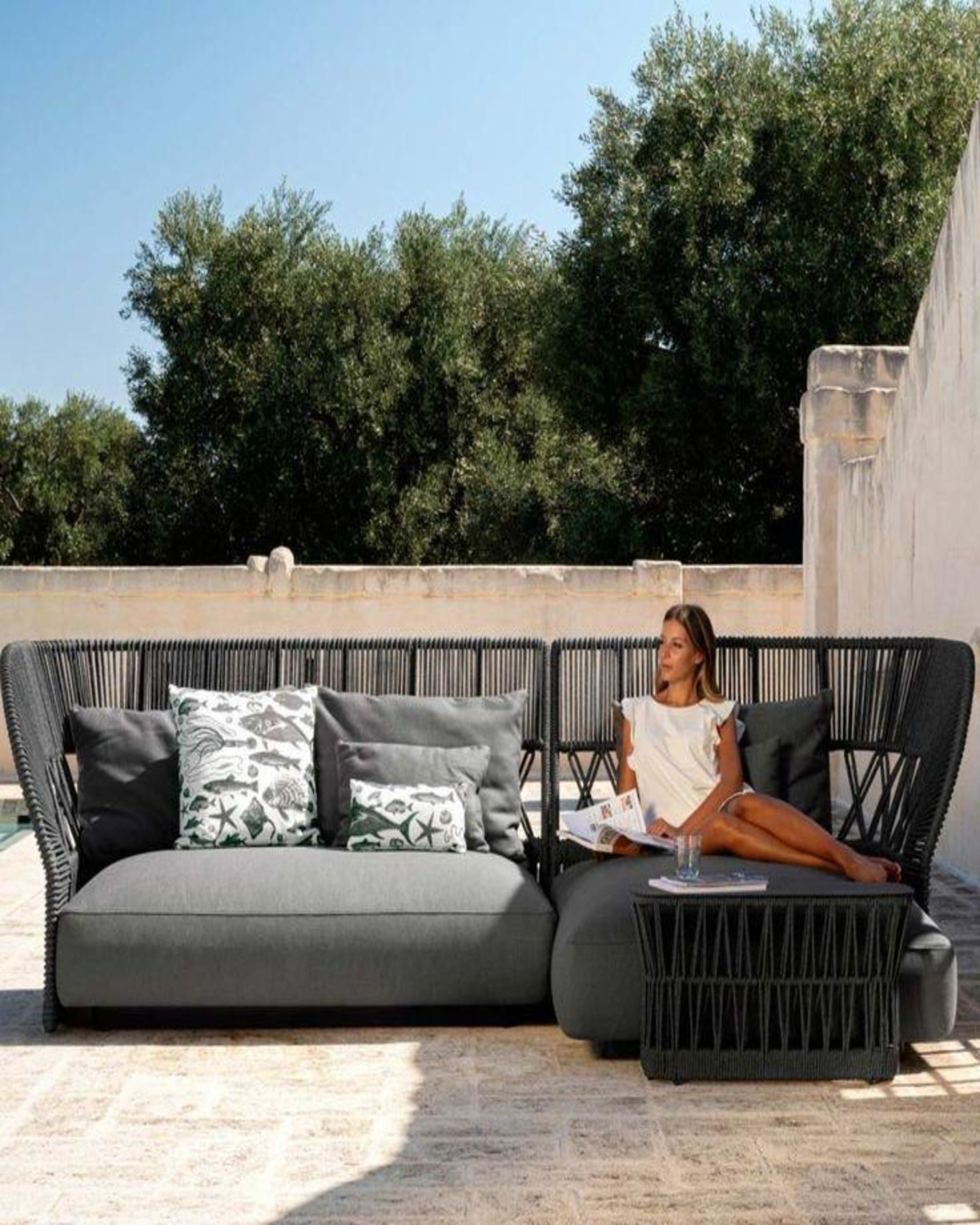 Modern Alpine Breeze Luxury Outdoor Sofa