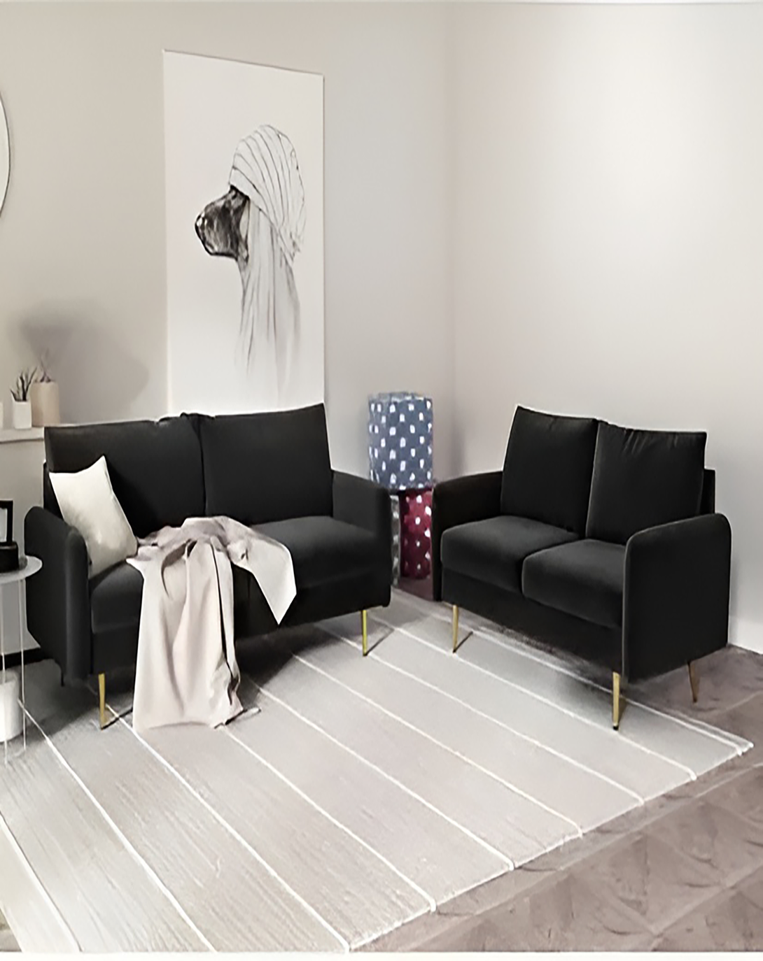 Modern Black Stylish Luxury Sofa