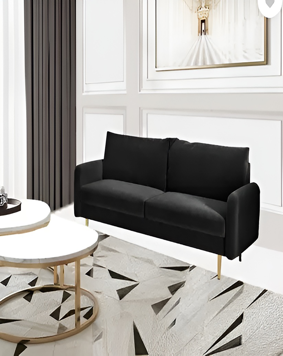 Modern Black Stylish Luxury Sofa ANGIE HOMES
