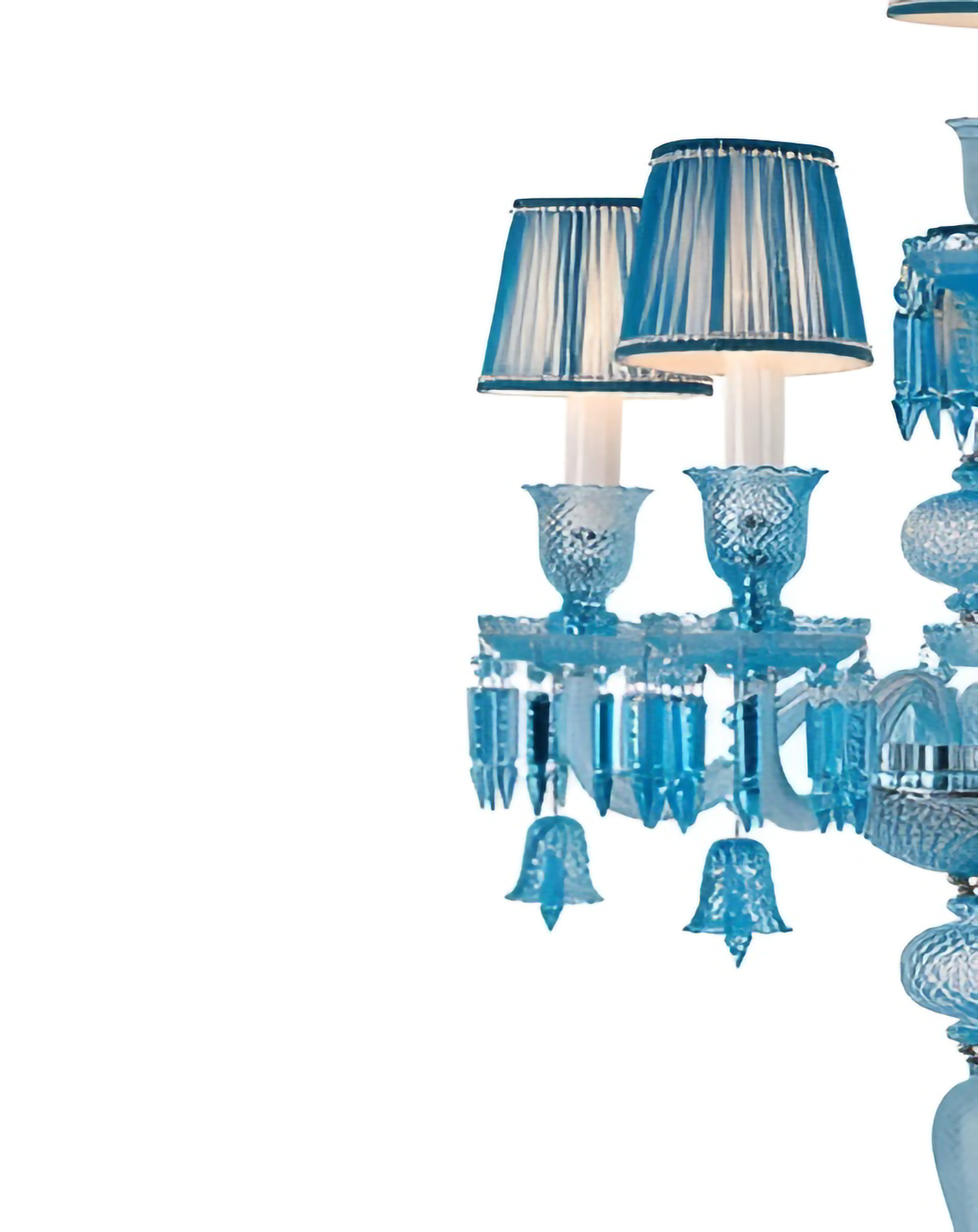 Modern Blue Luxury Crystal Standing Lamp