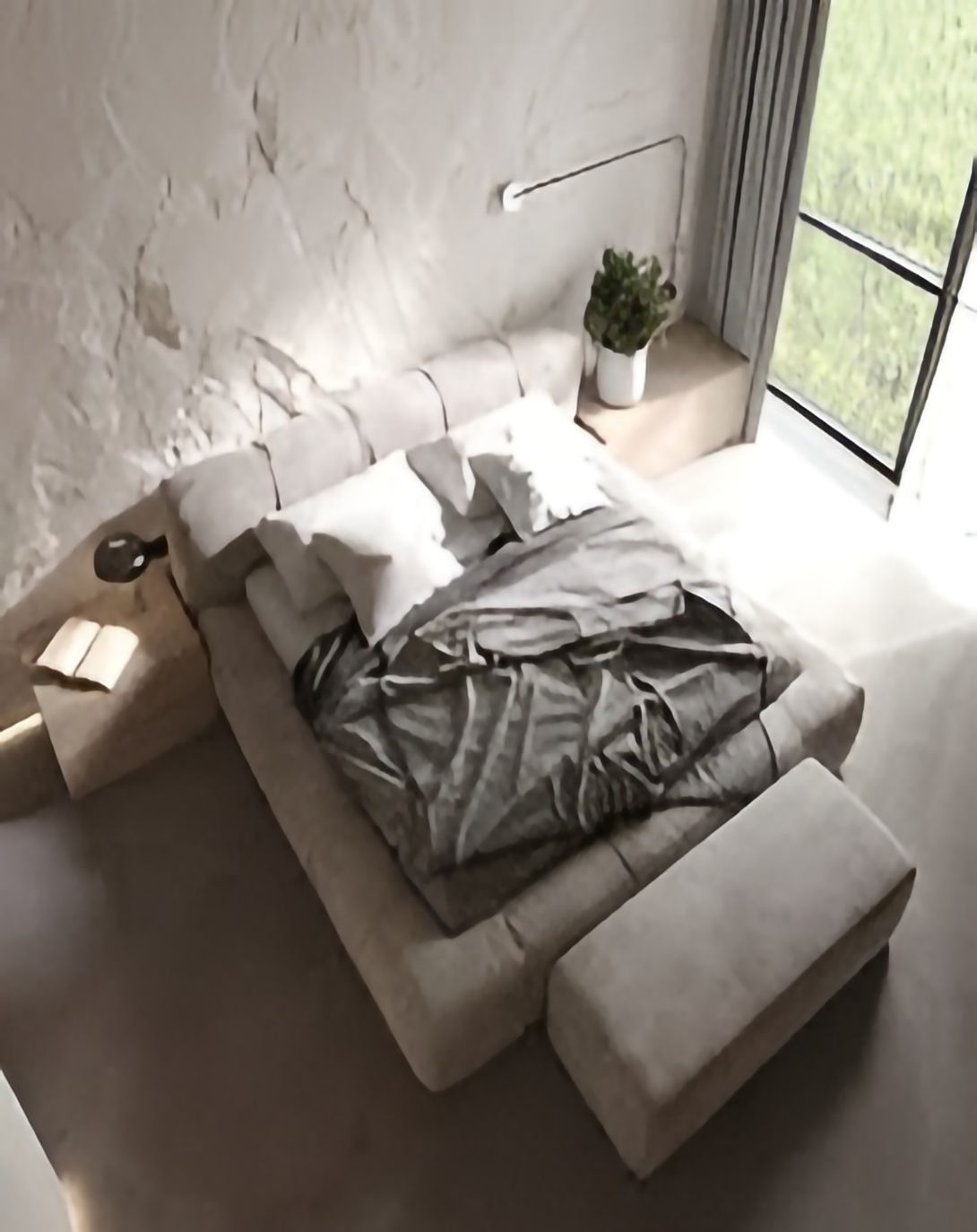 Modern Compact Storage Stylish Luxury Bed ANGIE HOMES