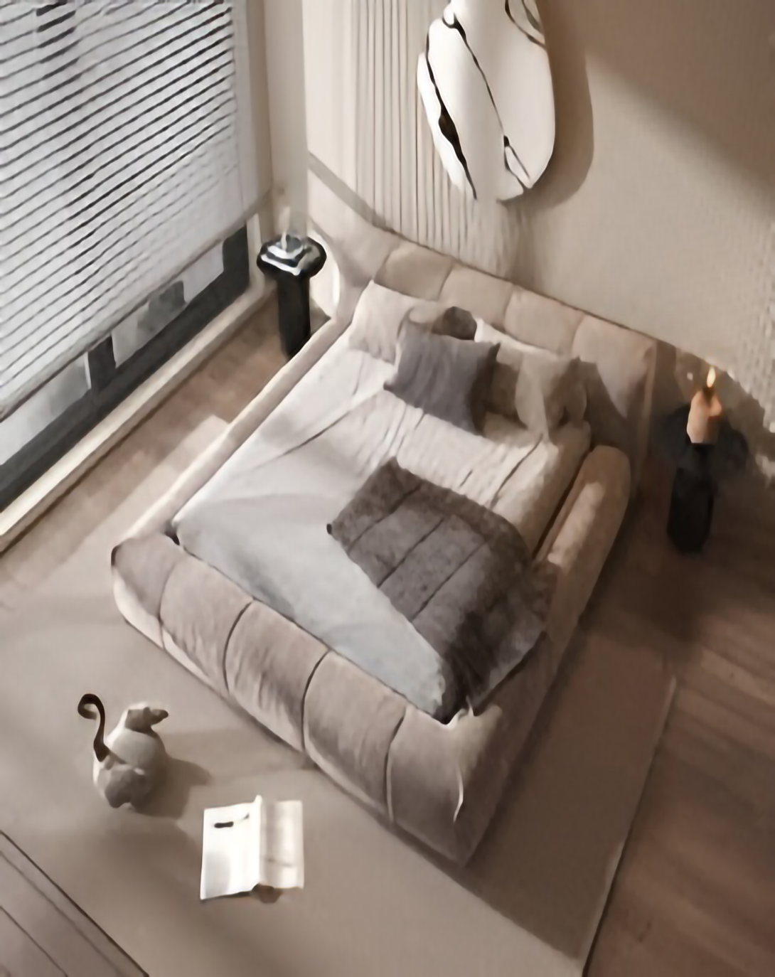 Modern Compact Storage Stylish Luxury Bed ANGIE HOMES