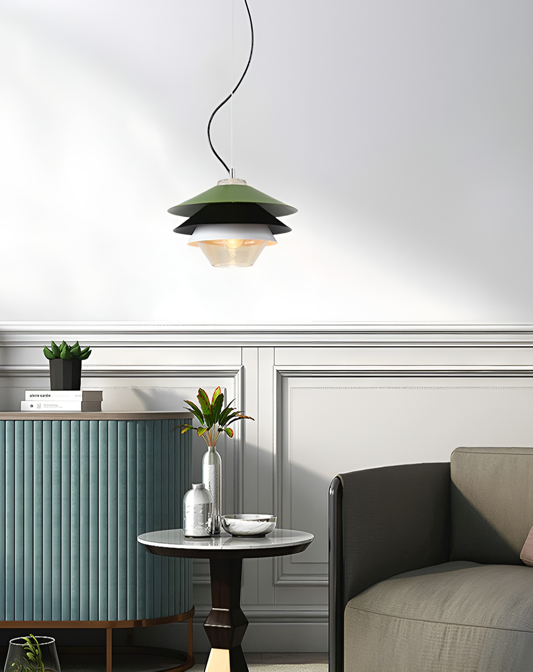 Modern Copper Round Gold Colored Luxury Table Lamp ANGIE HOMES