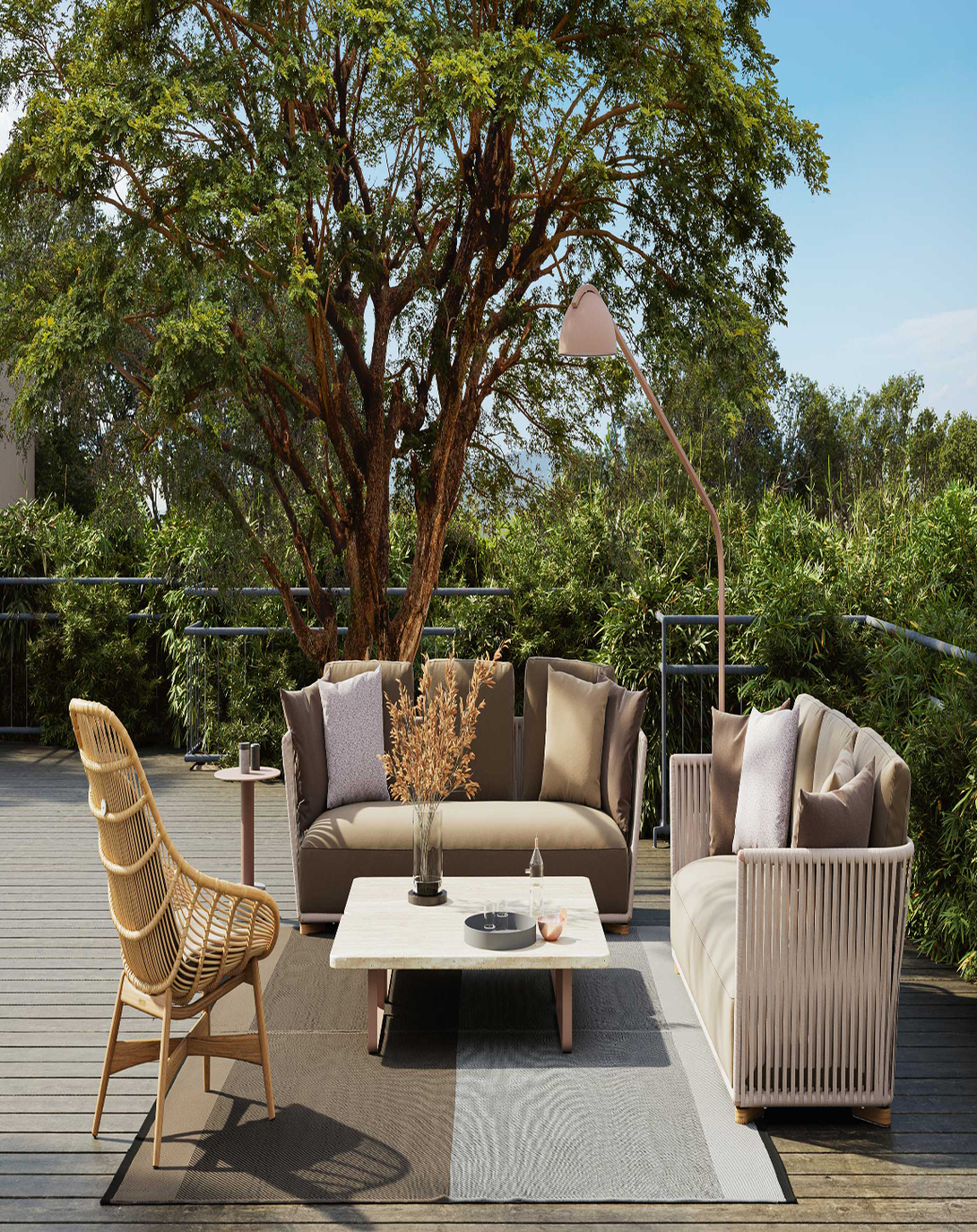 Modern Deck Stylish Luxury Outdoor Sofa ANGIE HOMES