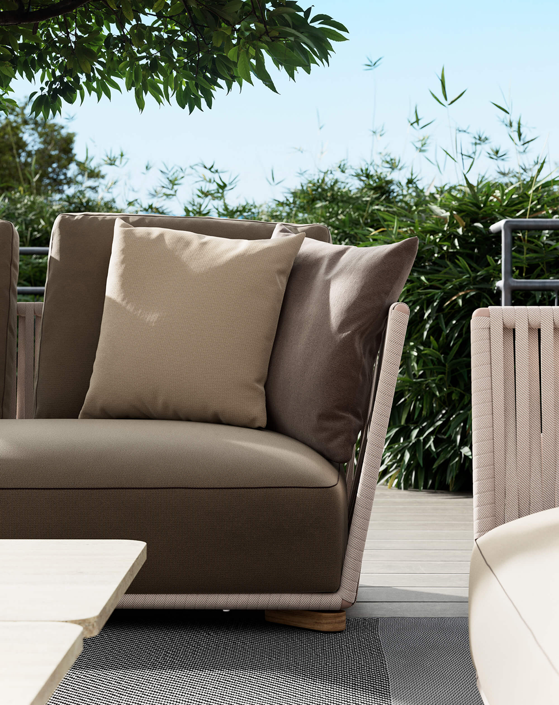 Modern Deck Stylish Luxury Outdoor Sofa ANGIE HOMES
