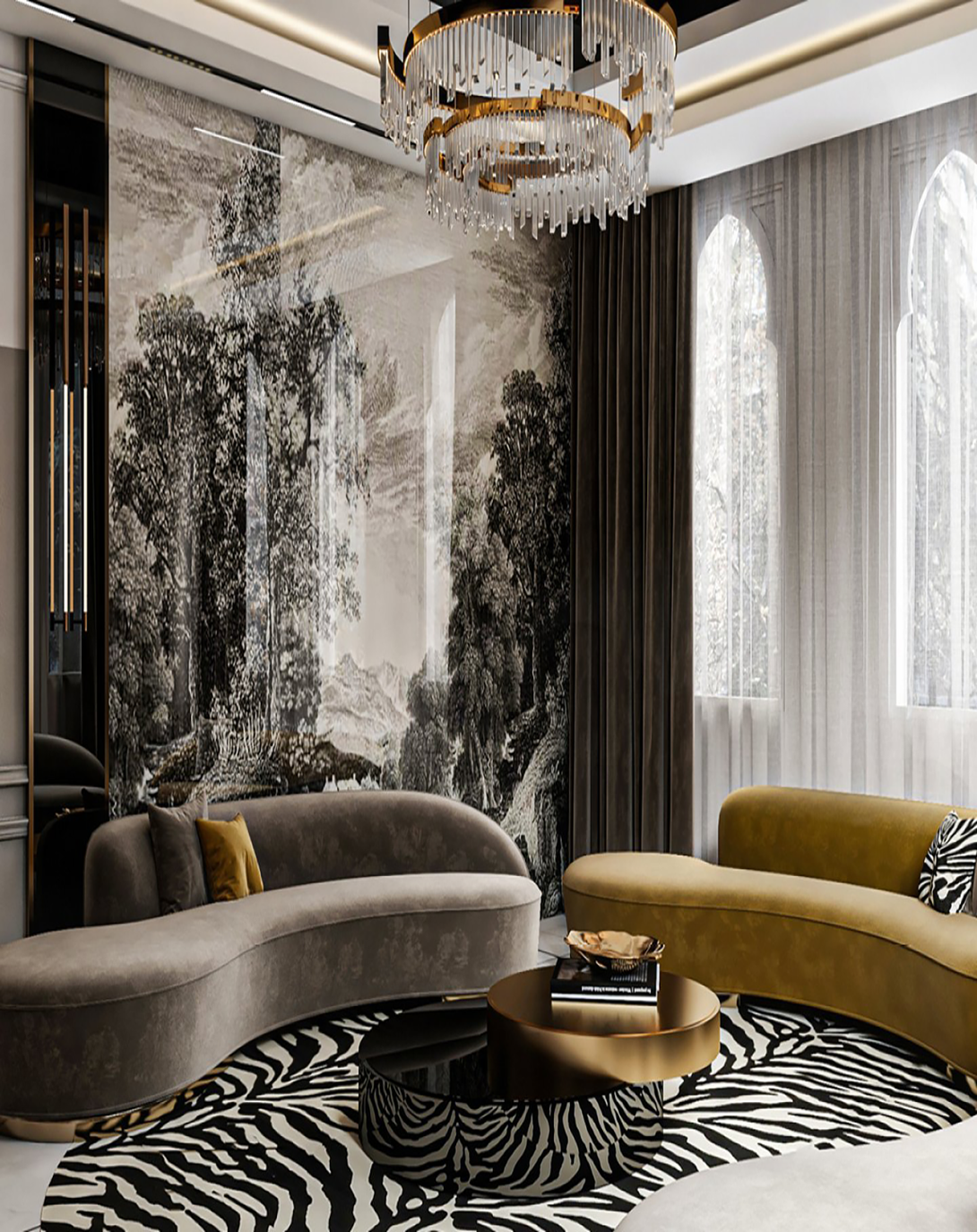 Modern Dining Room Stylish L Shaped Sofa