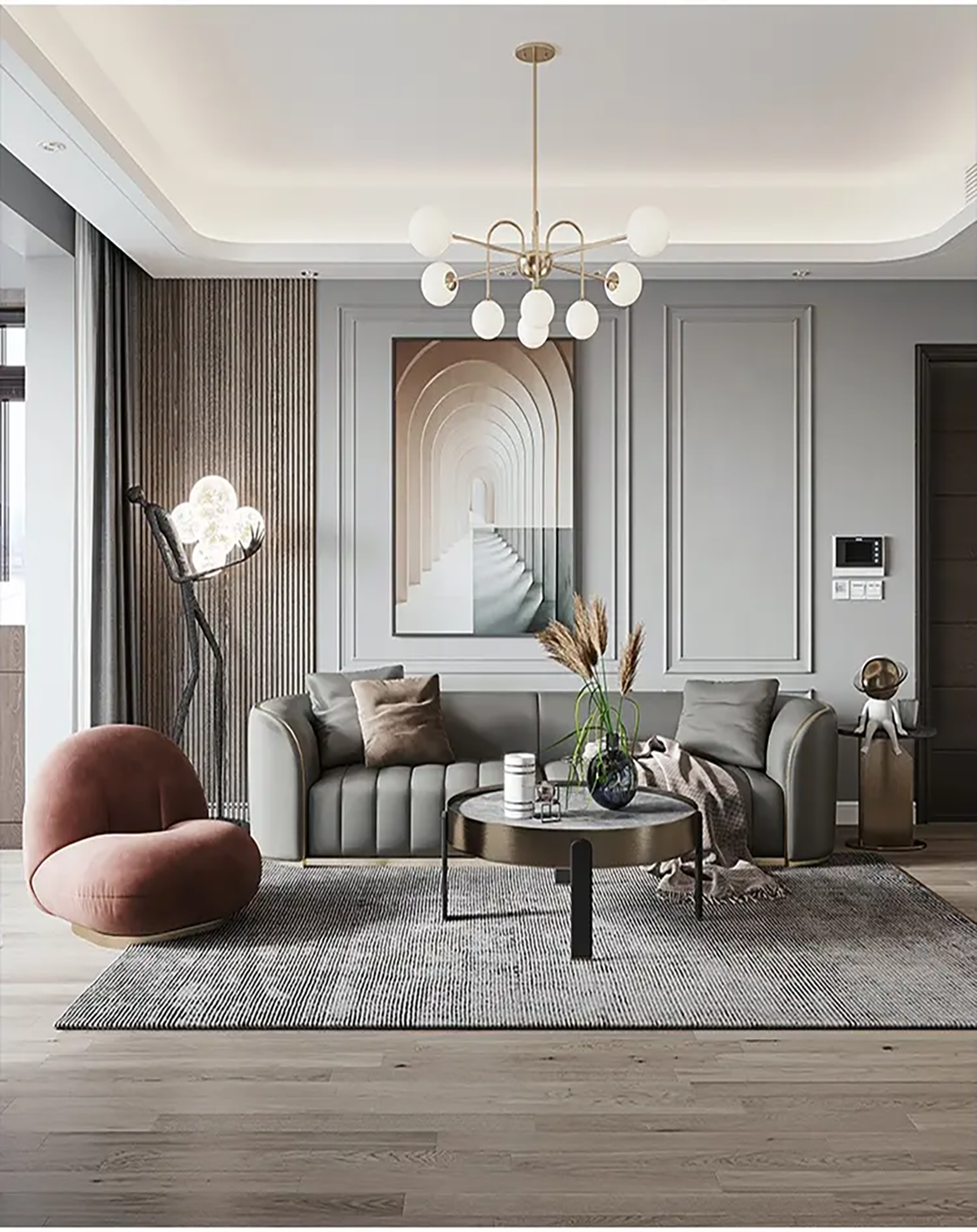 Modern Elegant Luxury Sofa Set