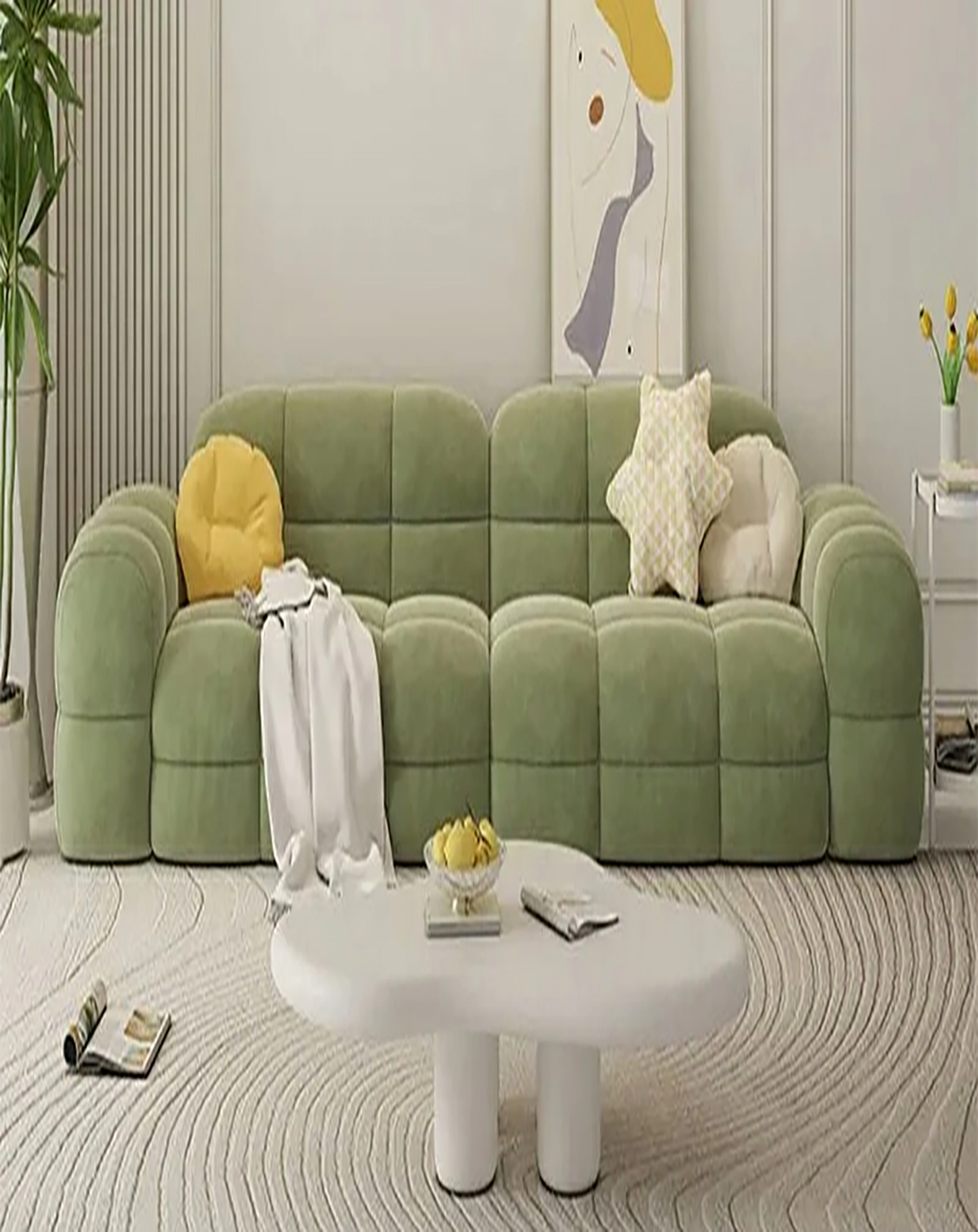 Modern Fabric Luxury Sofa Set