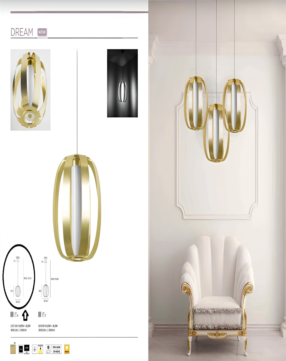 Modern Gerel Luxury Hanging Light