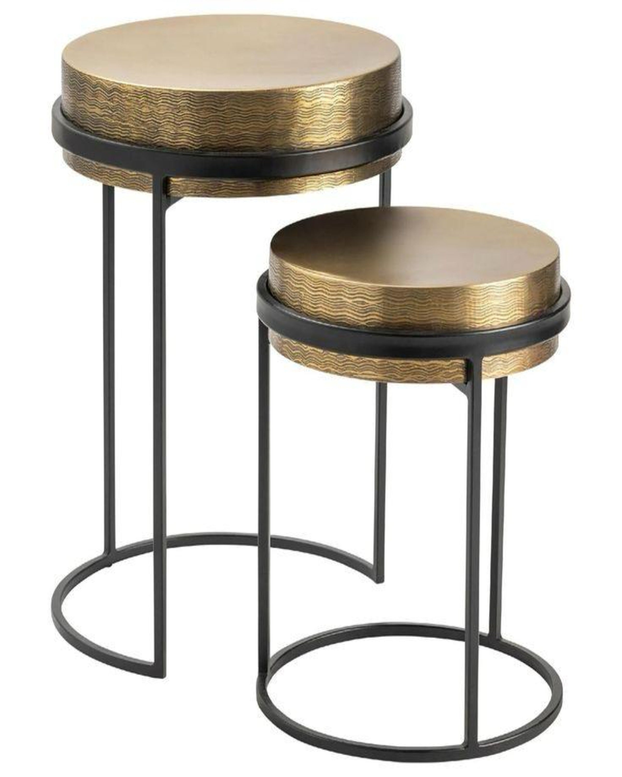 Modern Golden Plated Round Bar Stool