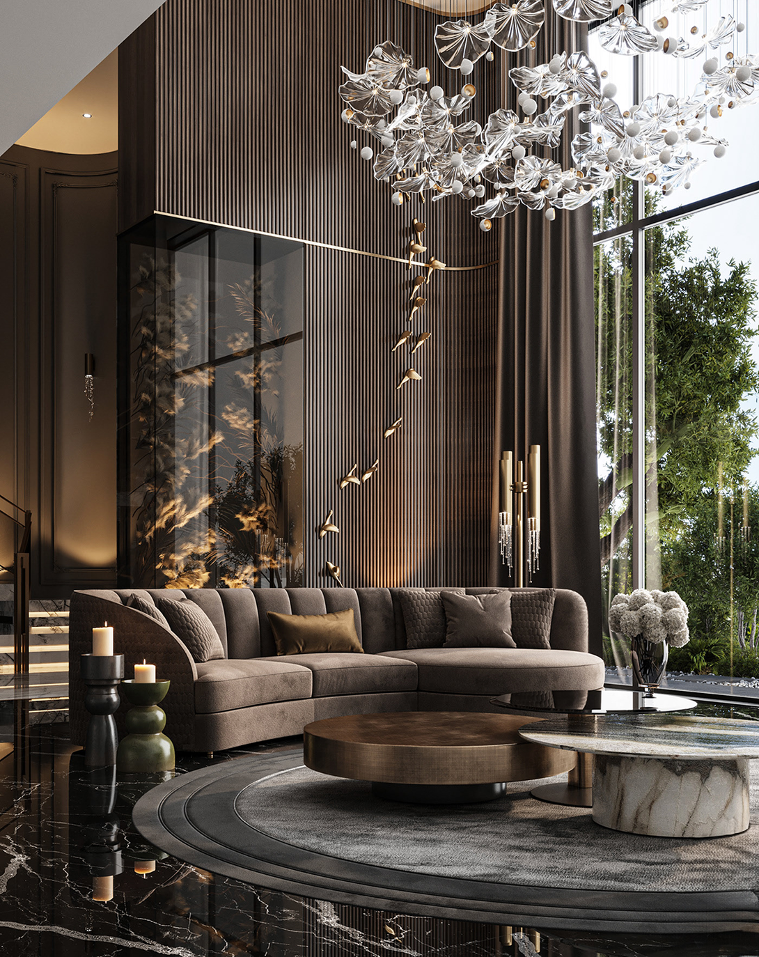 Modern Living Room L Shaped Luxury Sofa