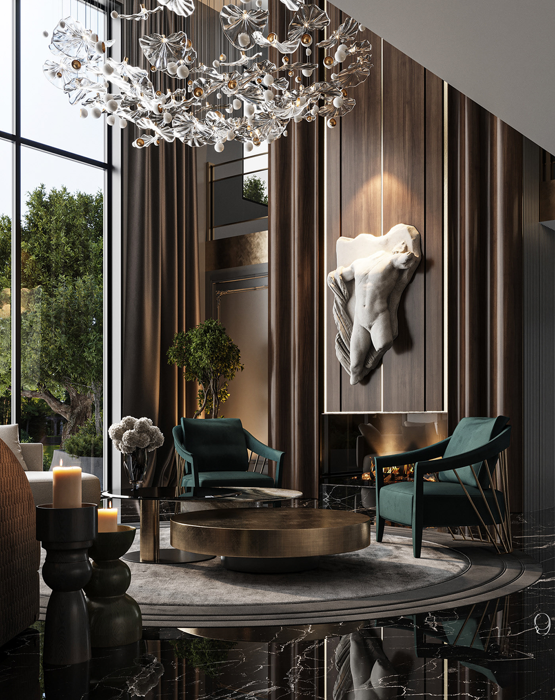 Modern Living Room L Shaped Luxury Sofa